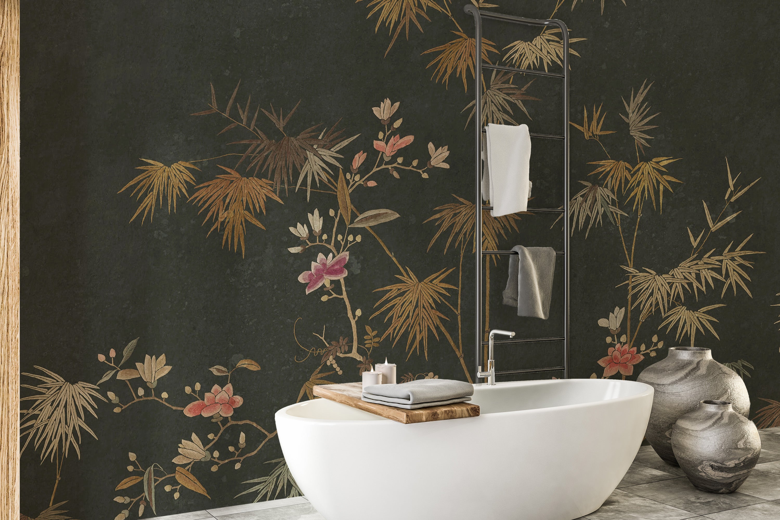 Chinoiserie Garden Wallpaper for serene interiors