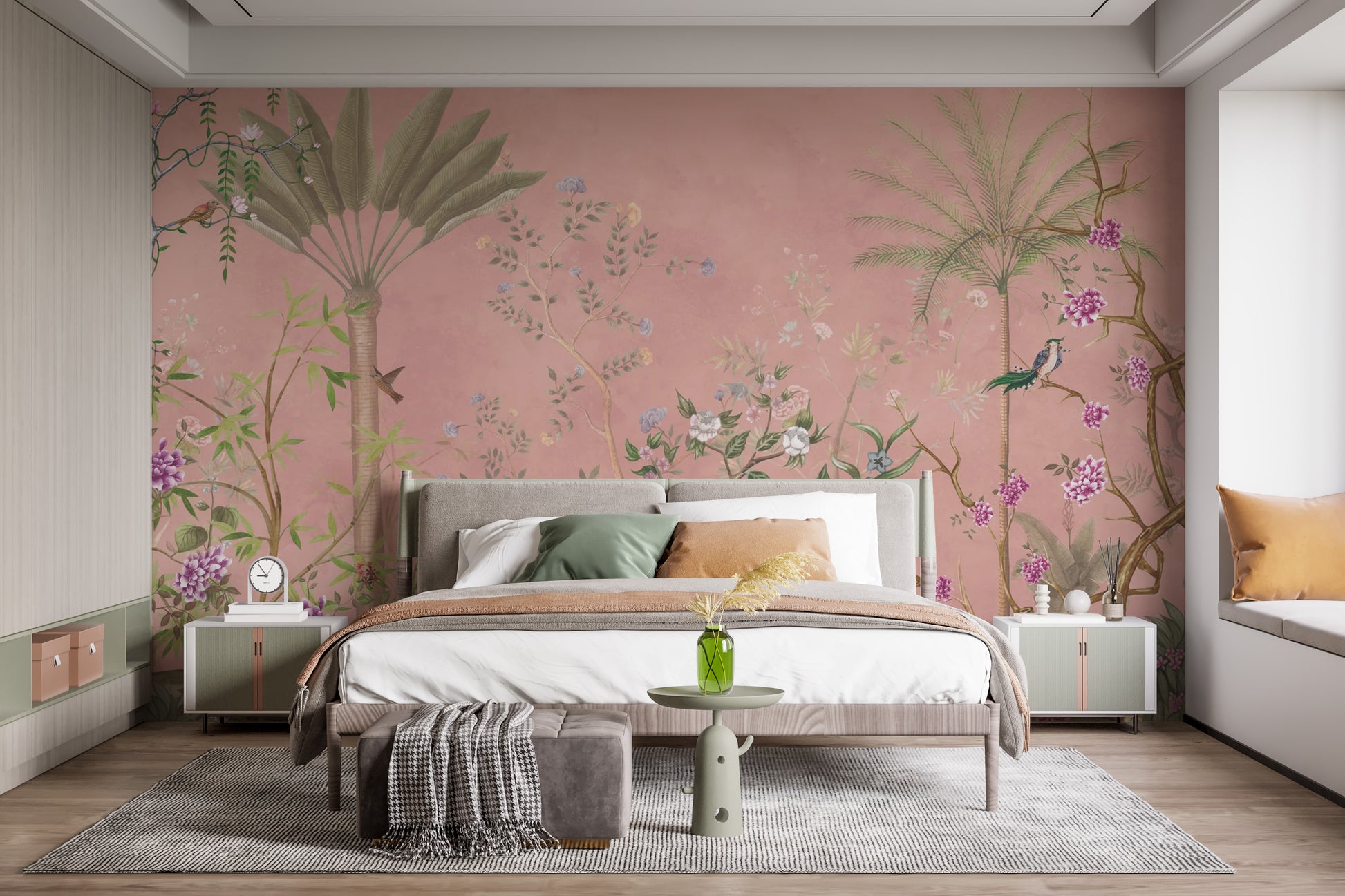 Artistic flower garden wall decor design