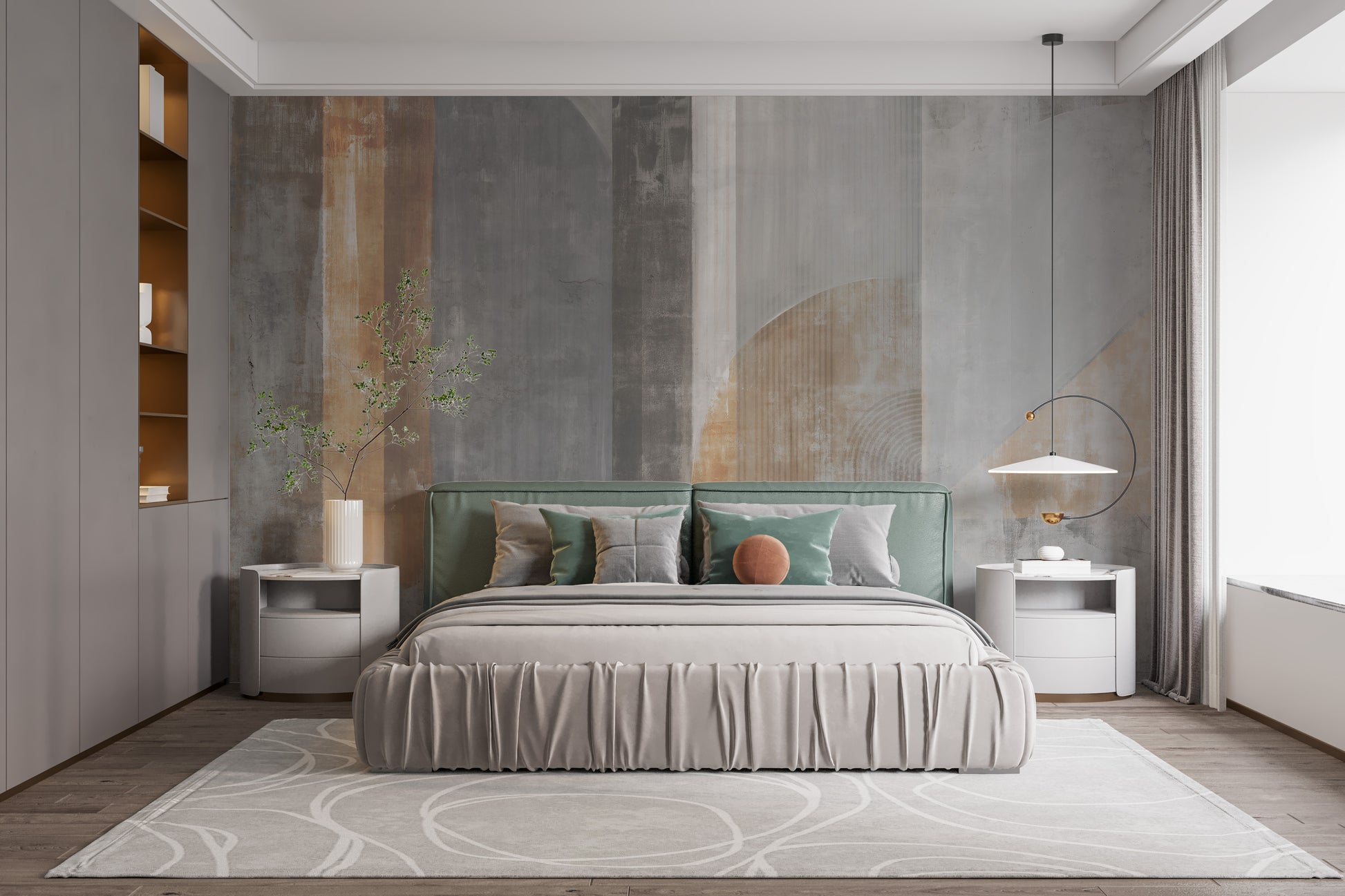 Stylish stroke patterns wallpaper mural for walls