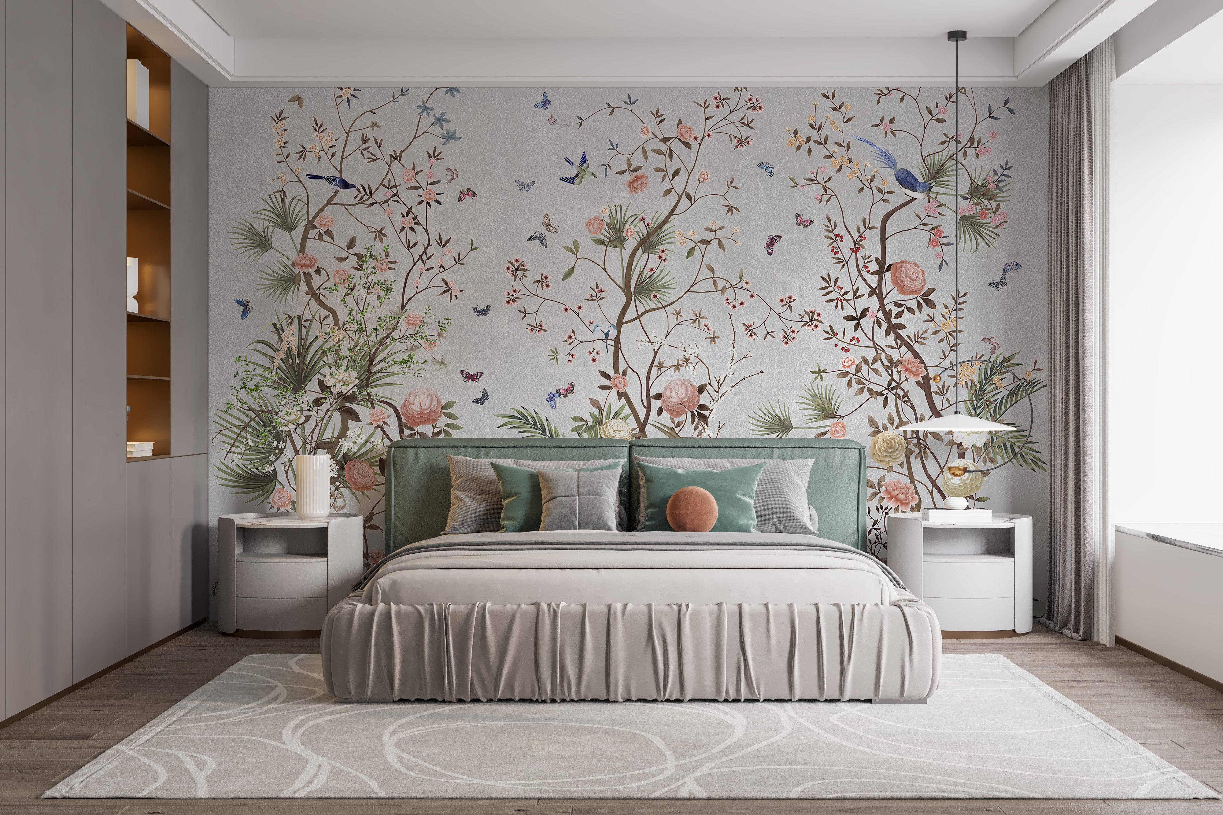 Colorful Floral Blossom Wallpaper Mural
