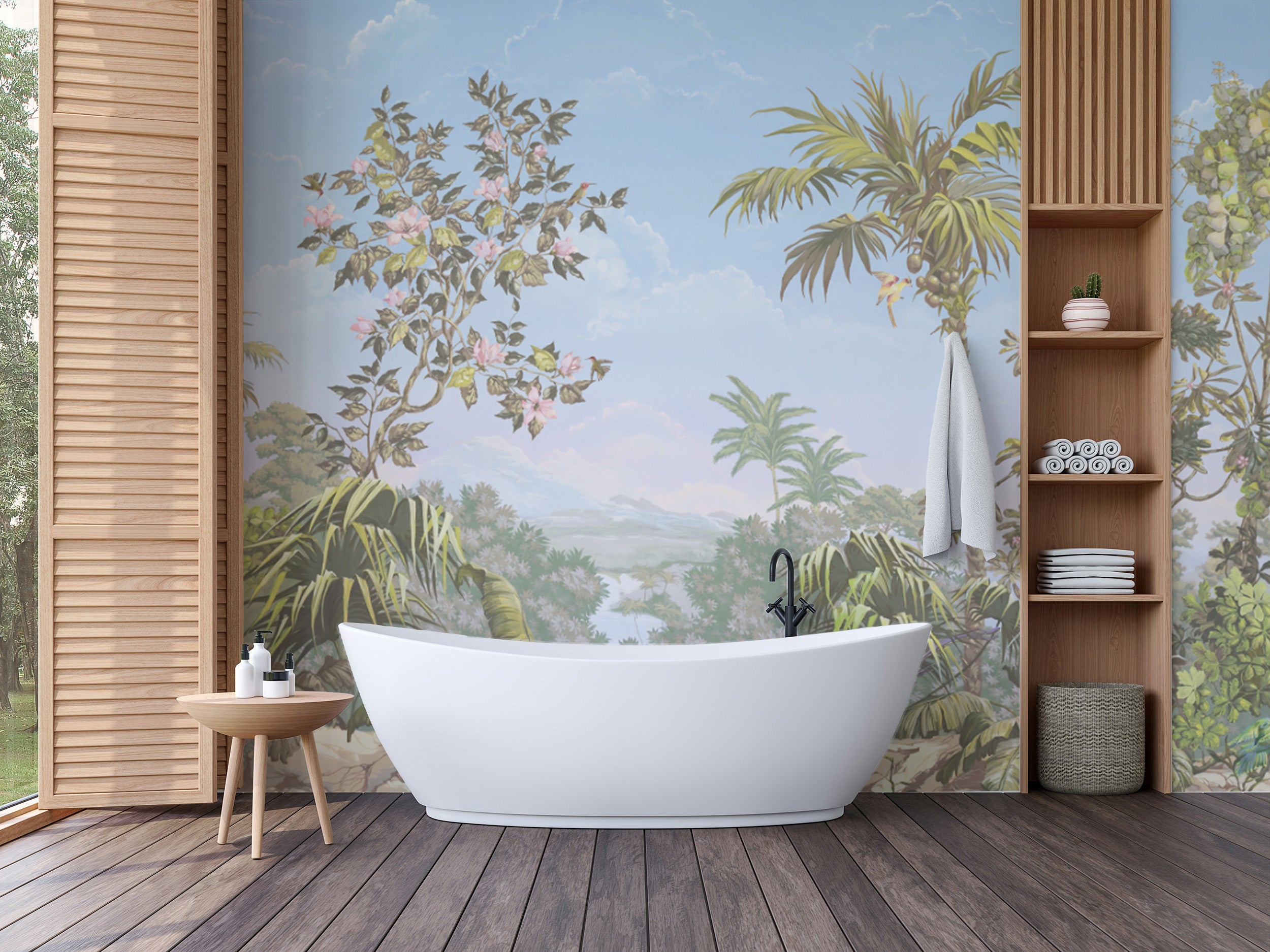 Tropical Mist Rainforest Mural
