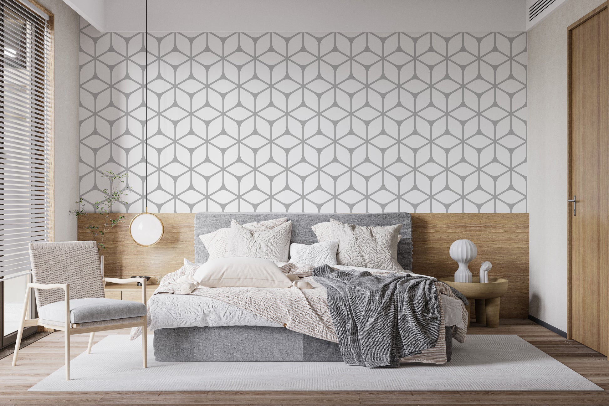 Geometric elegance art deco wall mural
