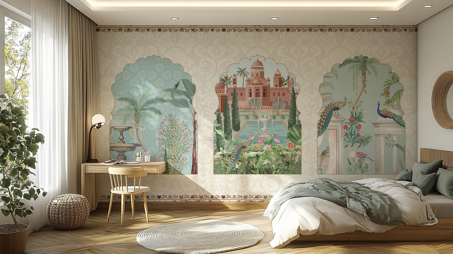 Majestic palace gardens wallpaper for royal elegance