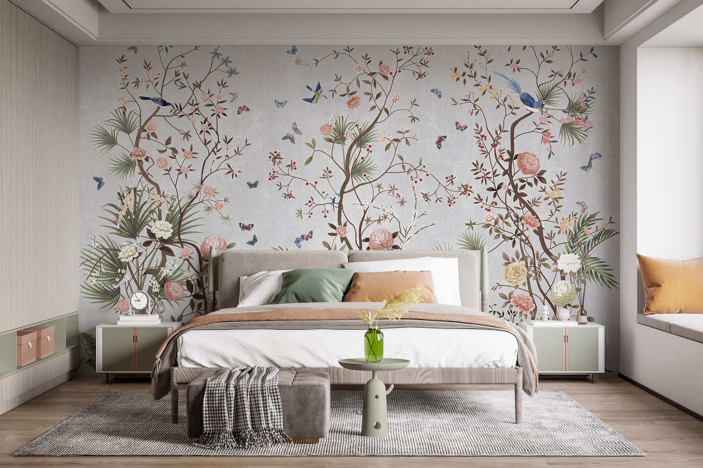 Vibrant Blossom Floral Wallpaper Mural
