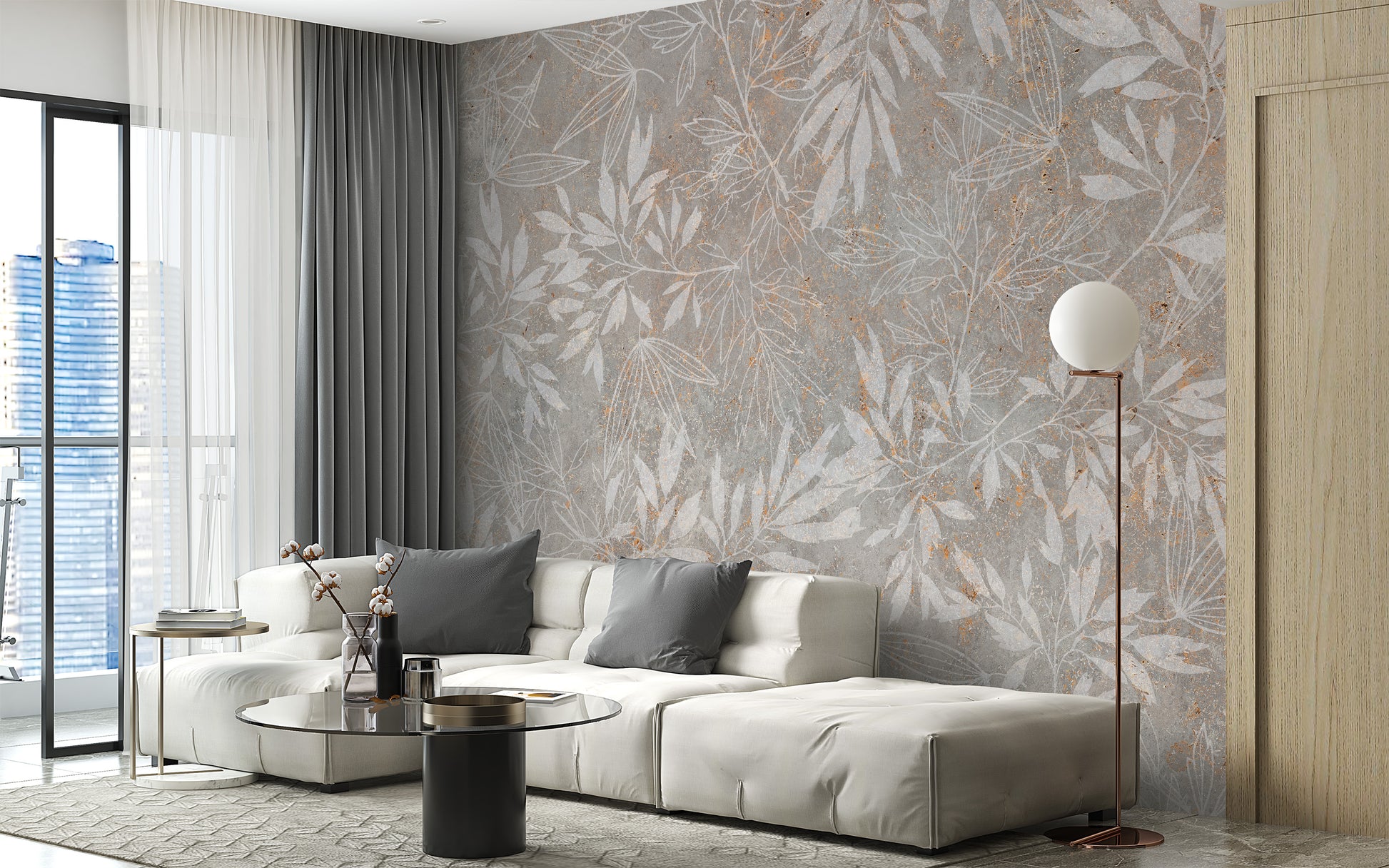 Delicate floral wallpaper with timeless beauty