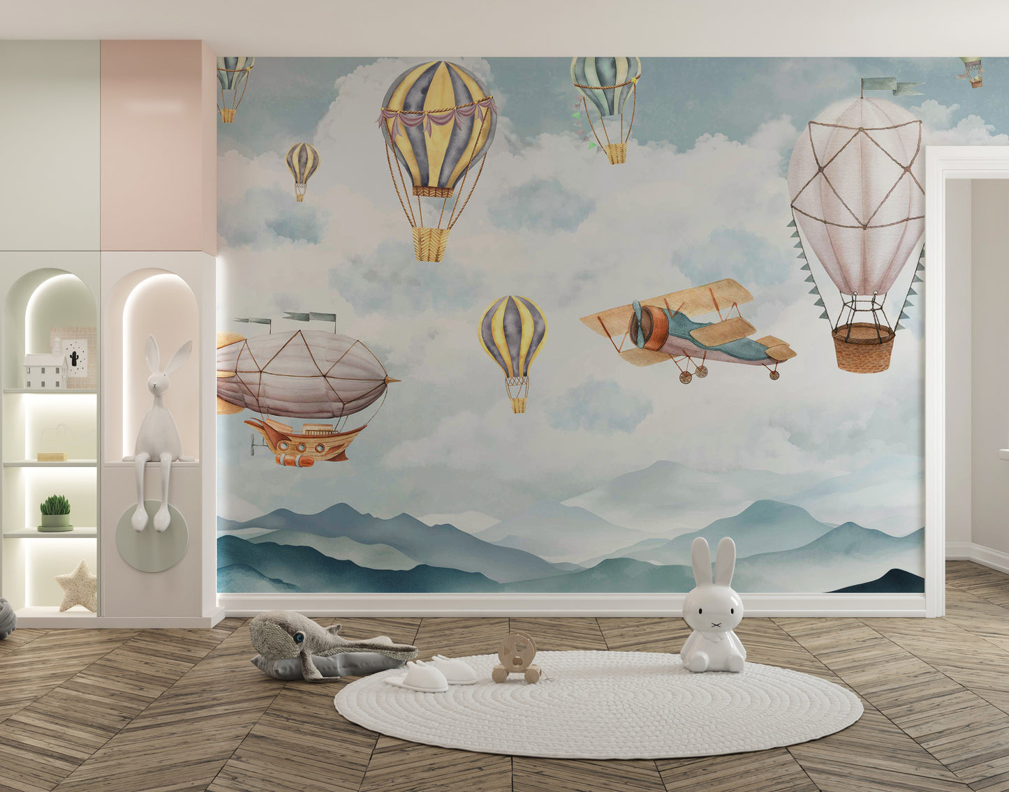 Cloud Drifter Airships Wall Mural