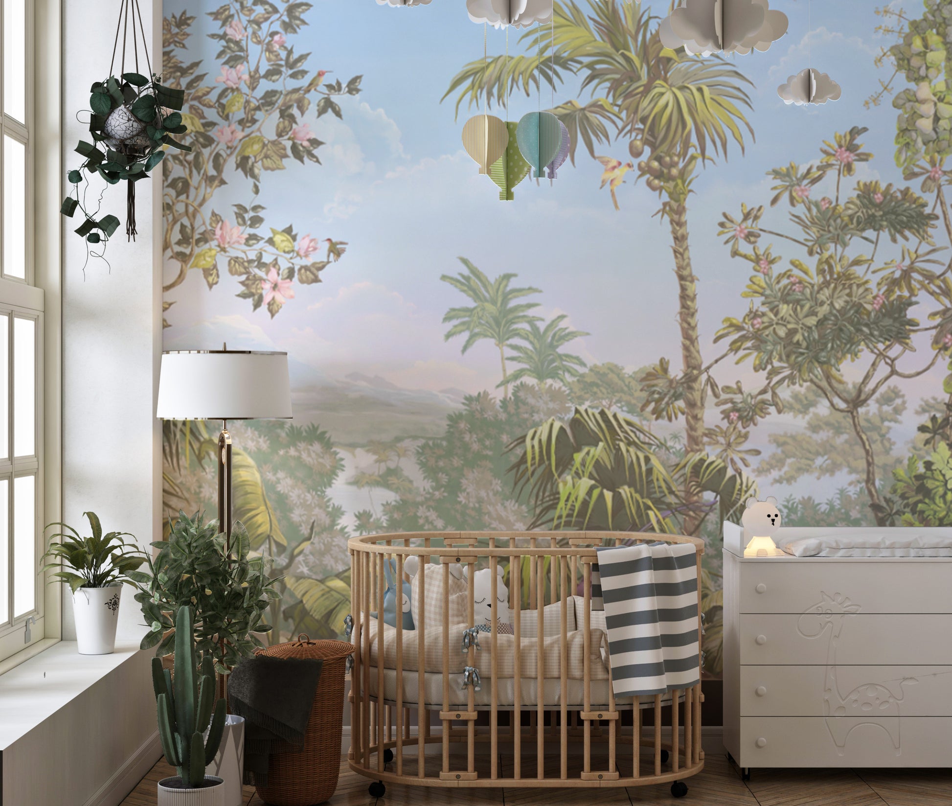 Dreamy Rainforest Accent Wall
