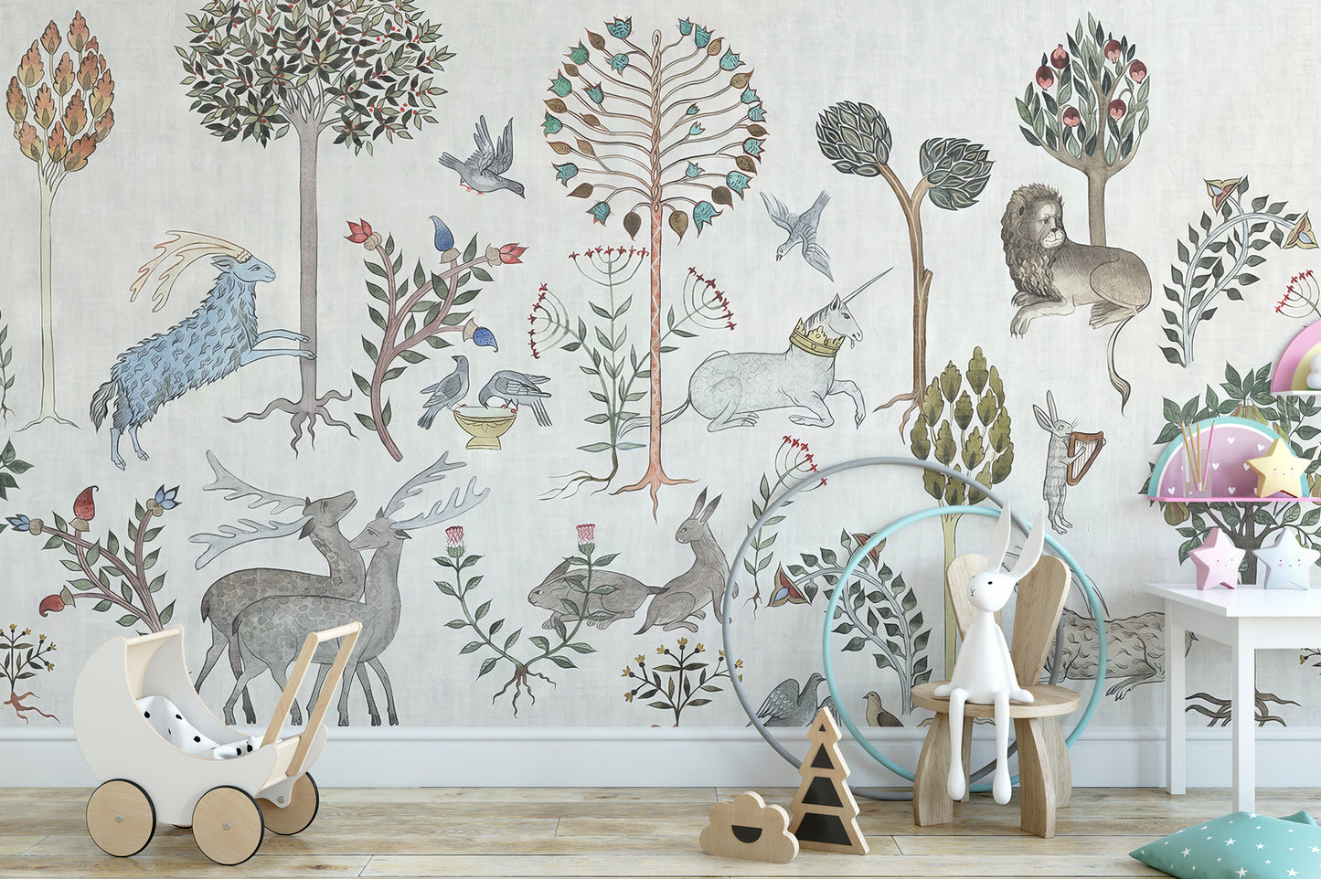 Whimsical Wildlife Wallpaper Mural