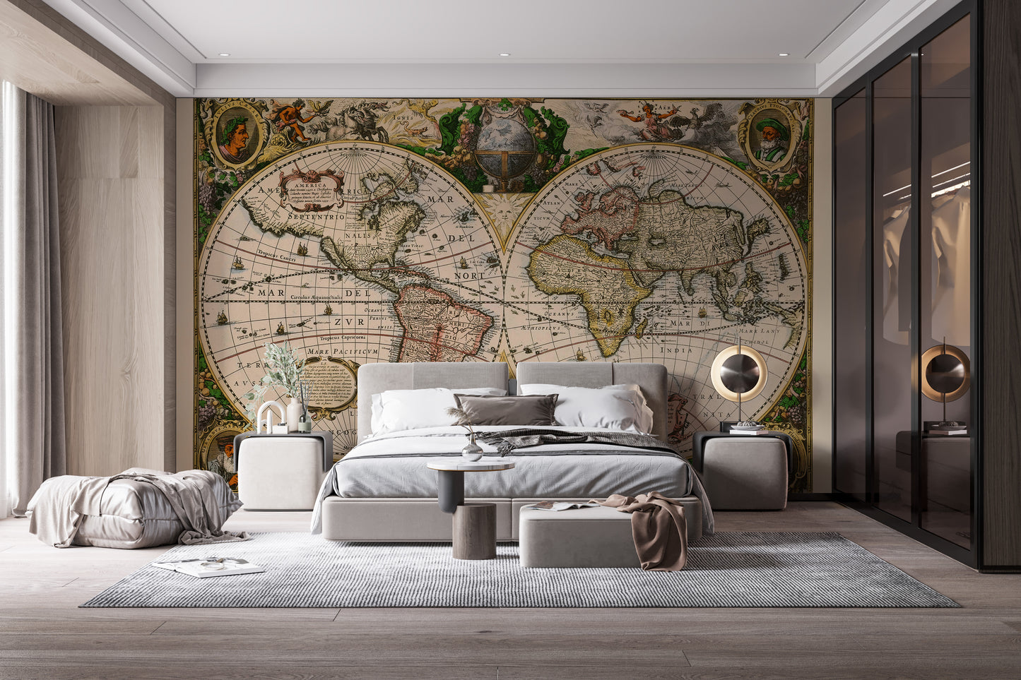 Old Vintage World Map Wallpaper murals