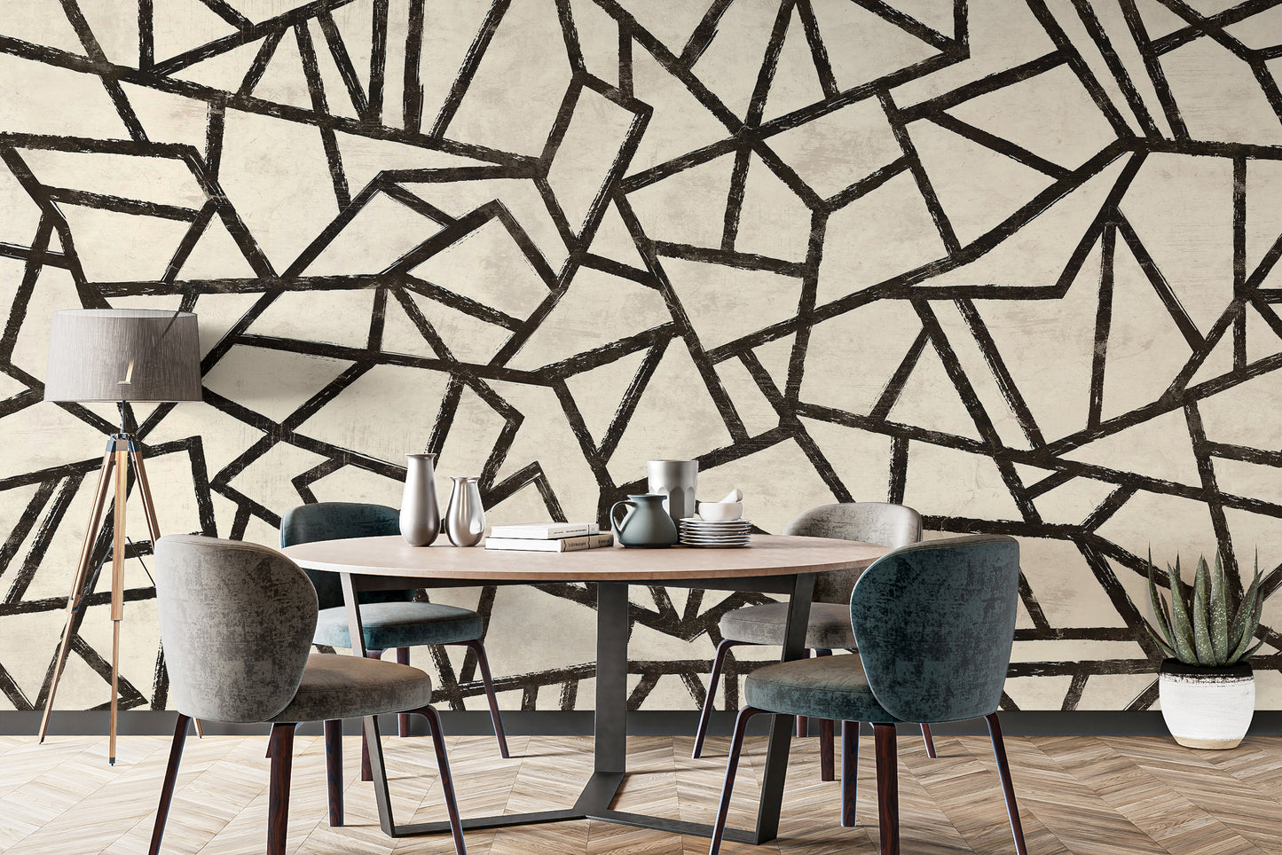 Geometric Pattern Wall Mural