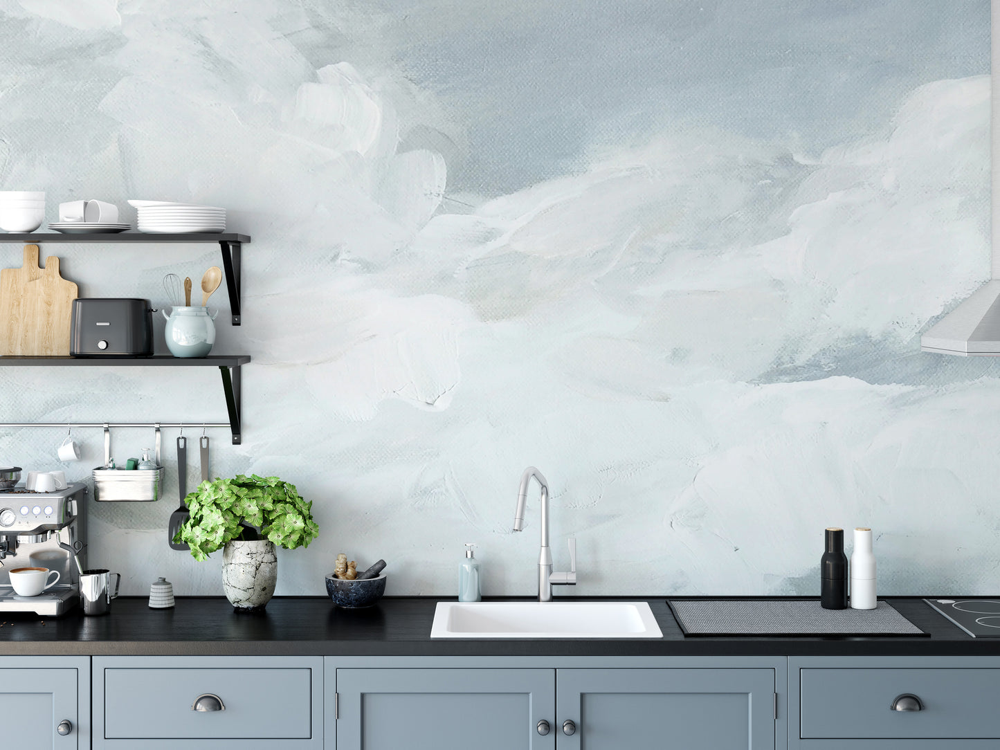 Watercolour Clouds Wall Mural