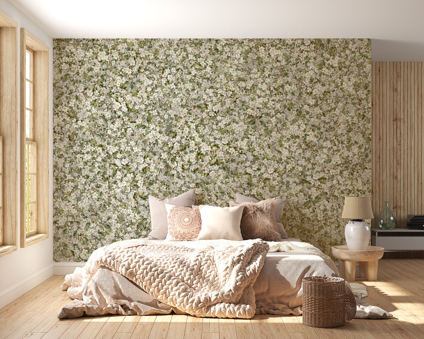 Pear Blossom White Flowers Wallpaper Murals