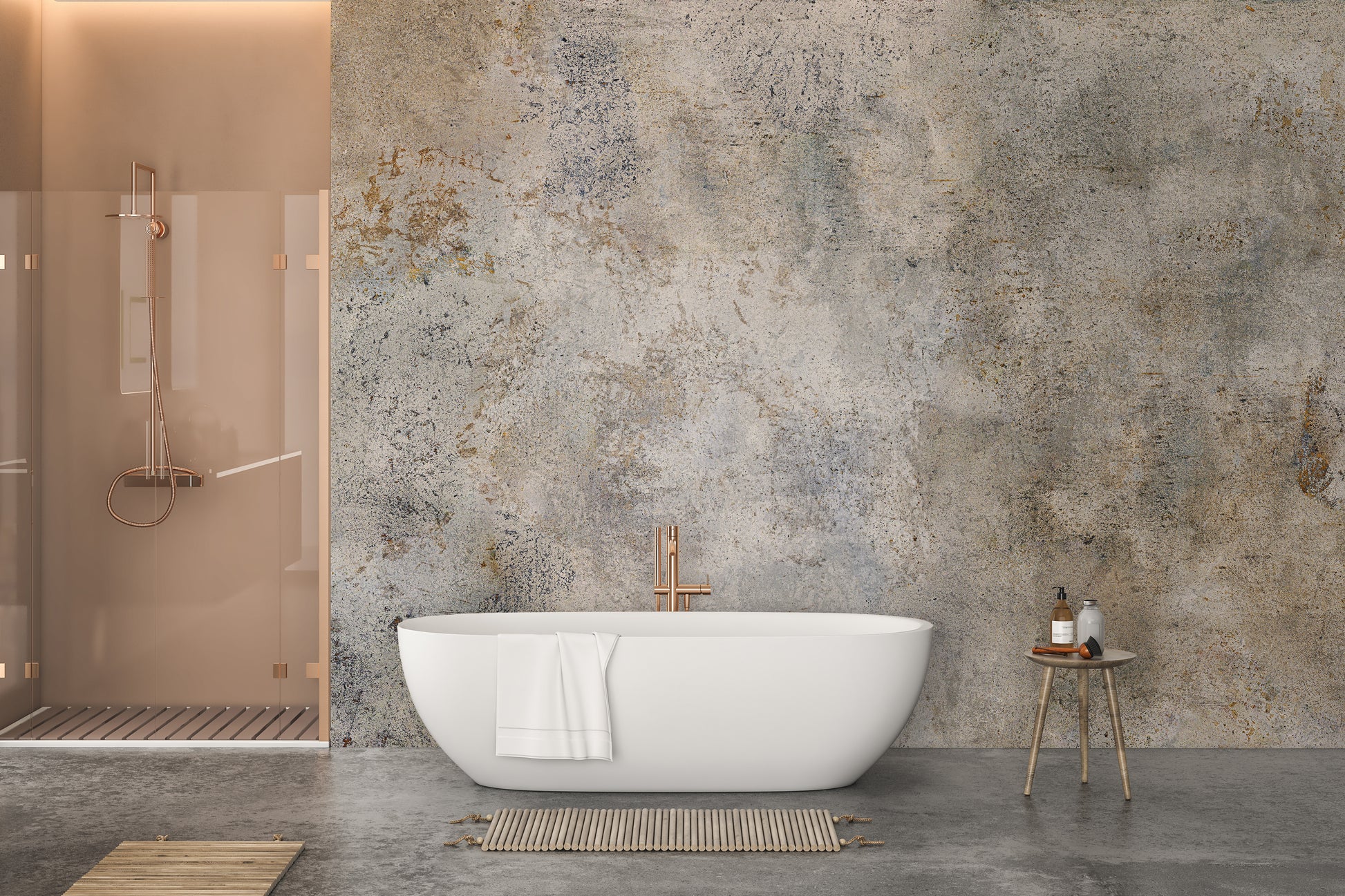 Industrial gray textured wallpaper mural
