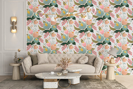 Vibrant floral wallpaper for spring vibes