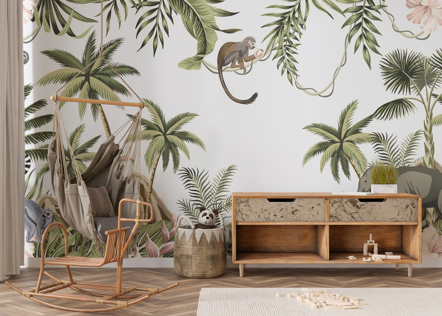 Vintage Tropical Forest Wallpaper mural