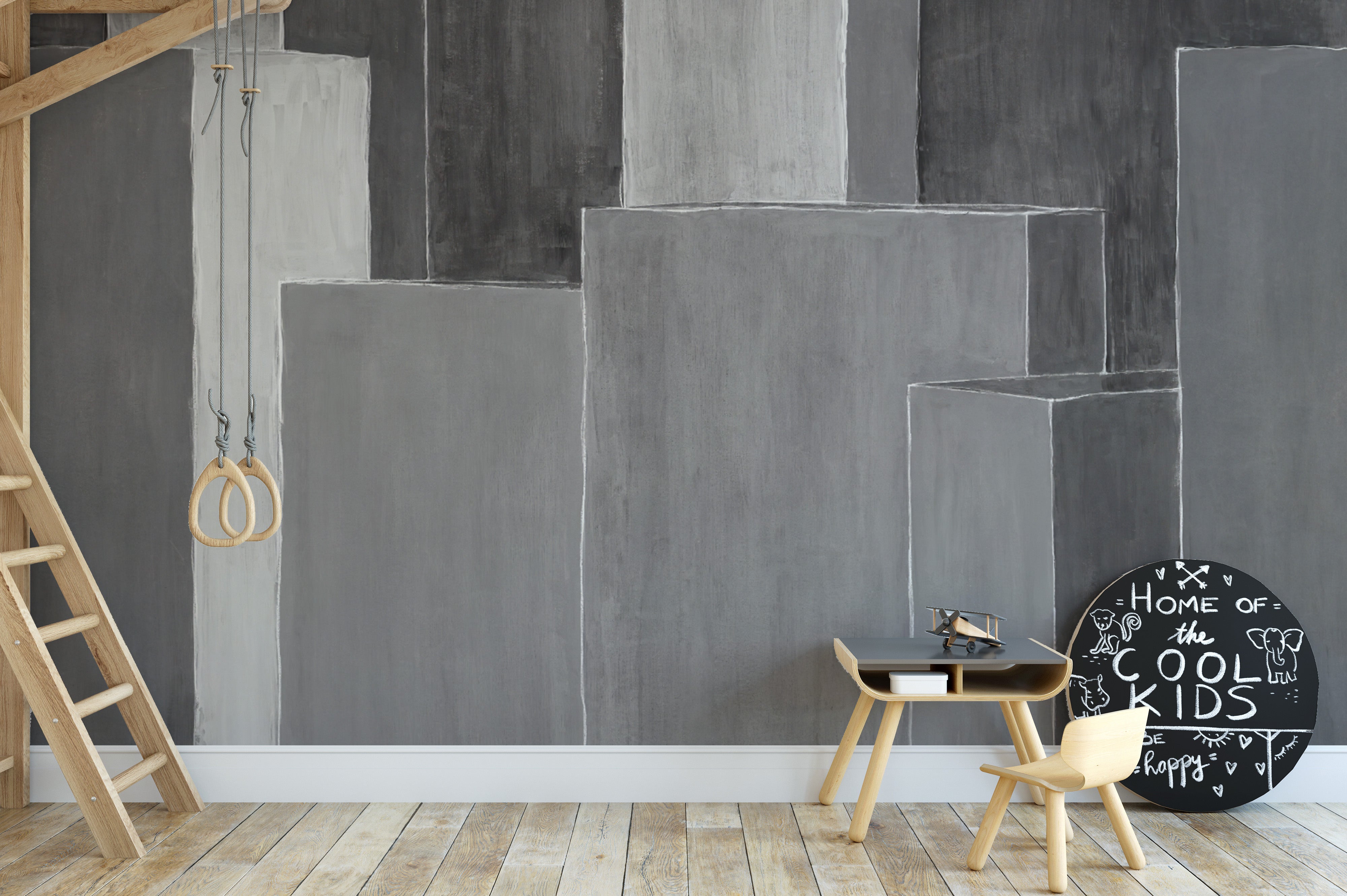 Minimalist abstract grey geometric wallpaper for walls
