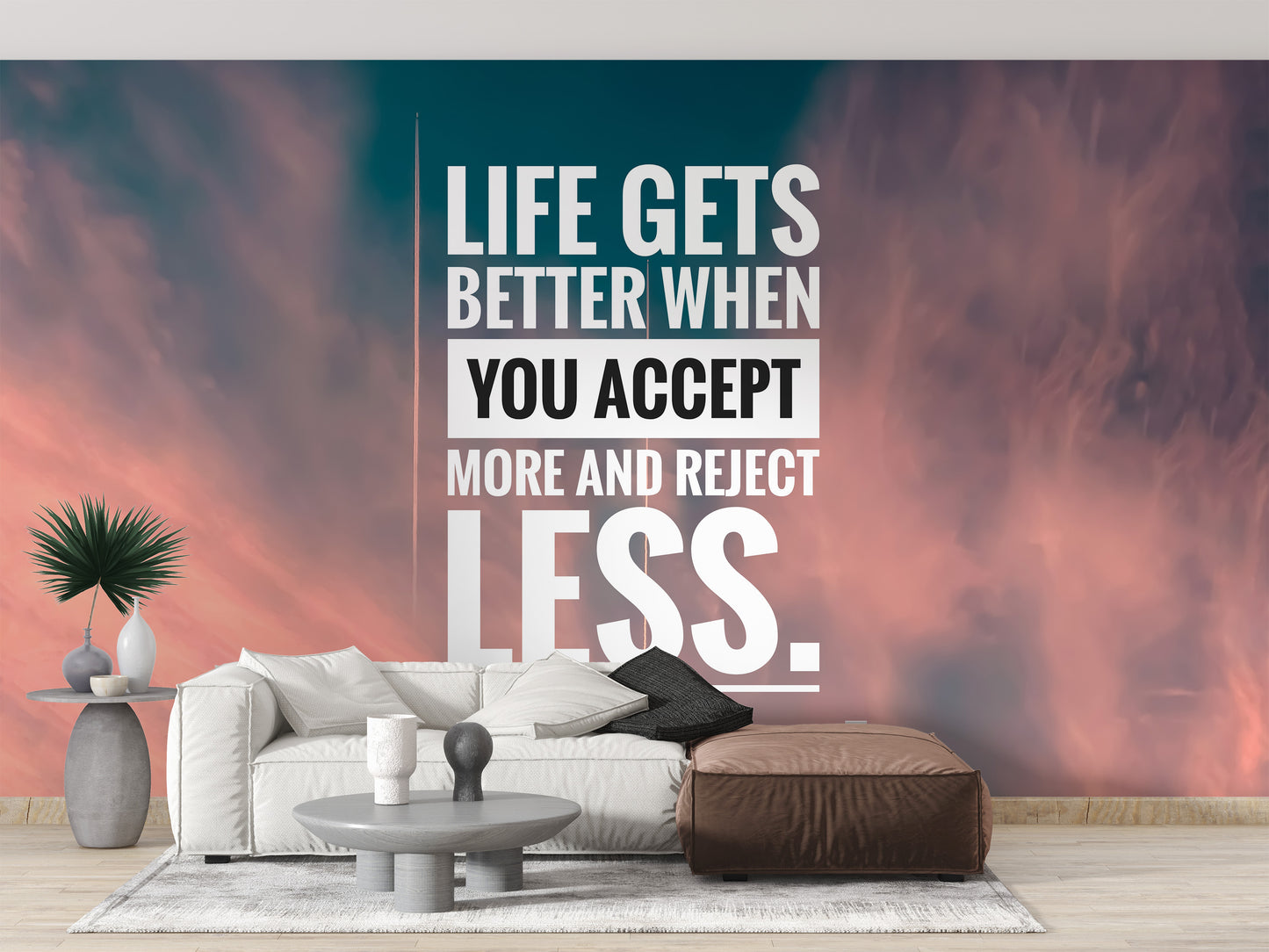 Inspirational Acceptance Quote Wall Mural