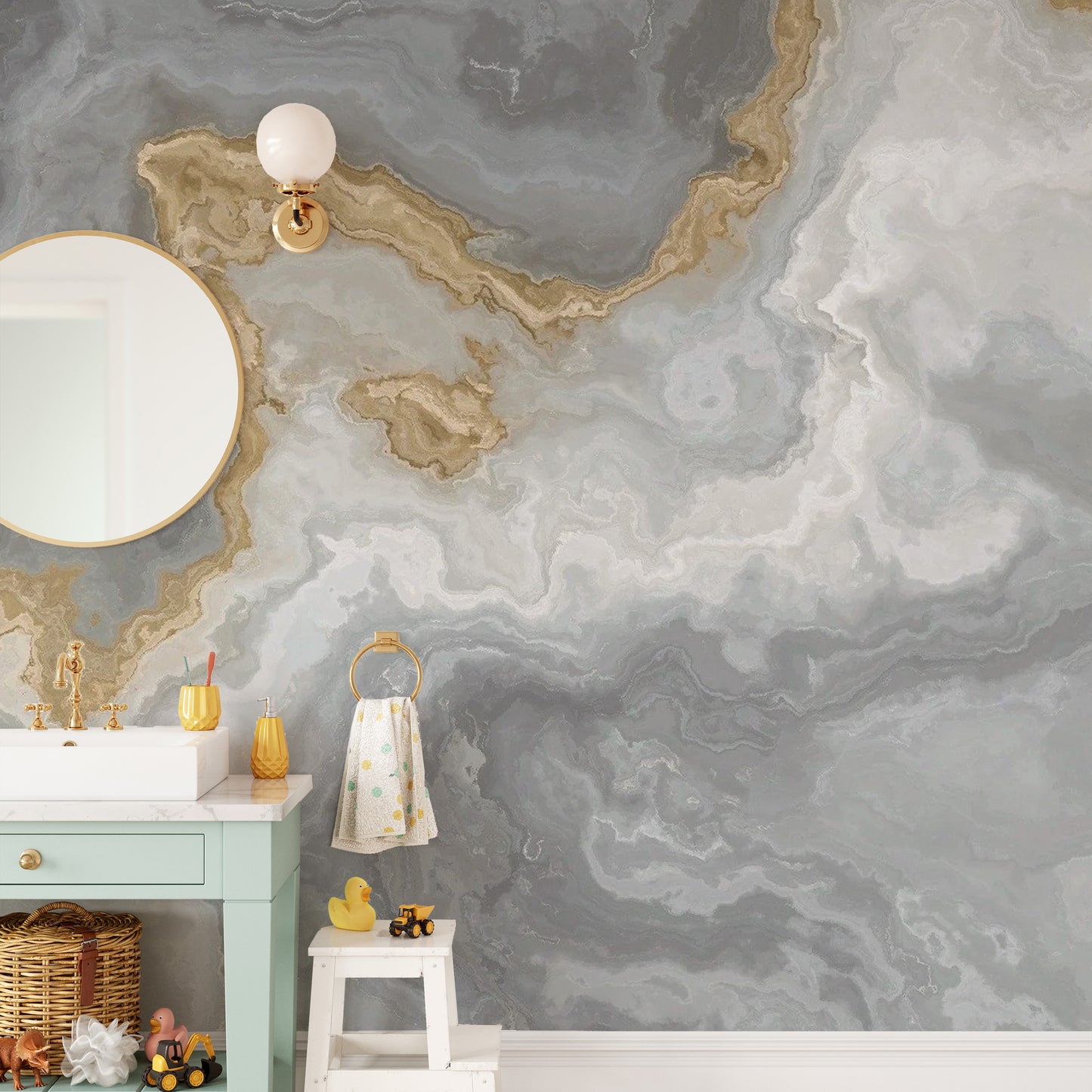 Gray Marble Wallpaper Mural