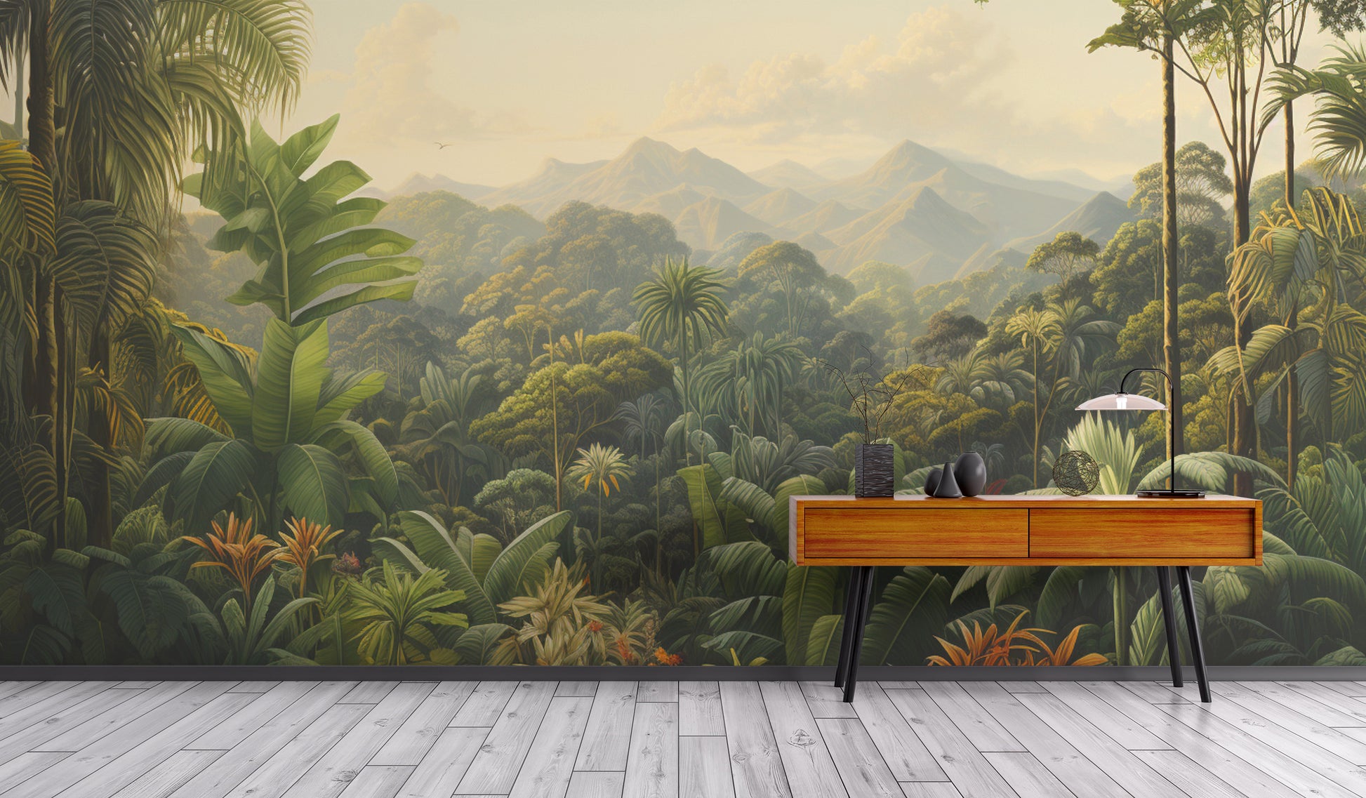 Dense Green Rainforest Wall Art
