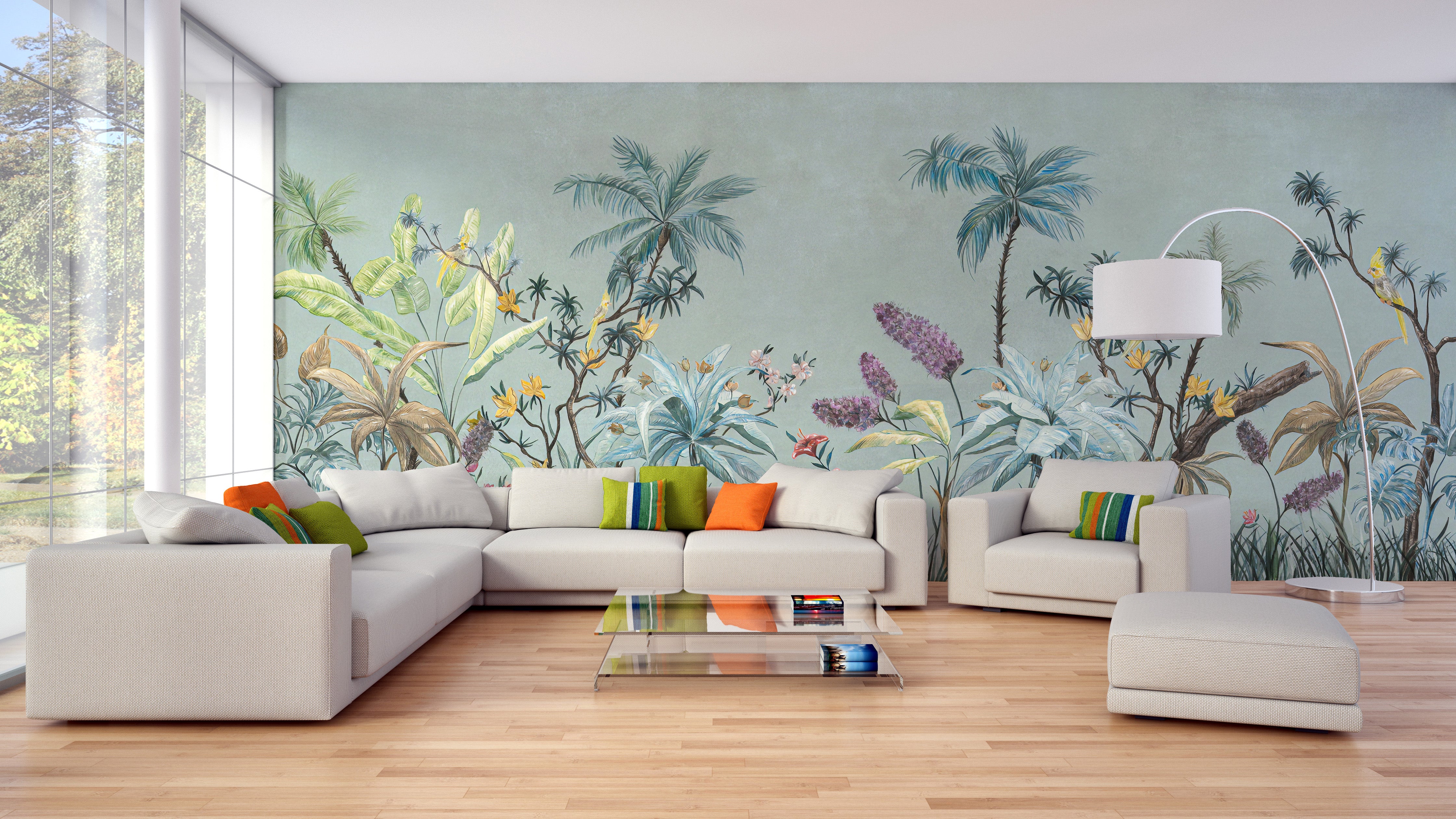 Designer Colorful Flowers design Wallpaper Murals - Giffywalls