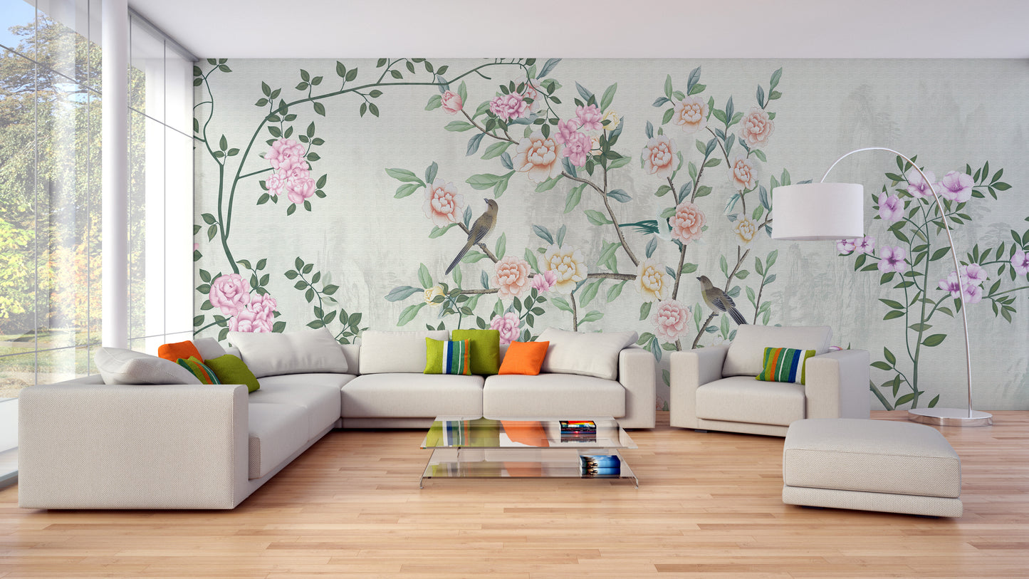 Floral Garden Wallpaper Mural
