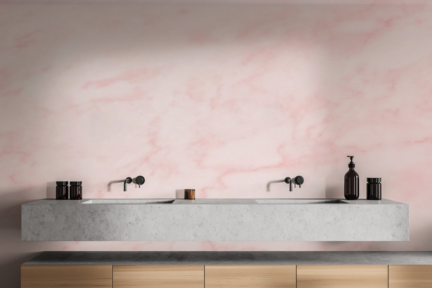 Pink Marble Wallpaper Mural - Giffywalls