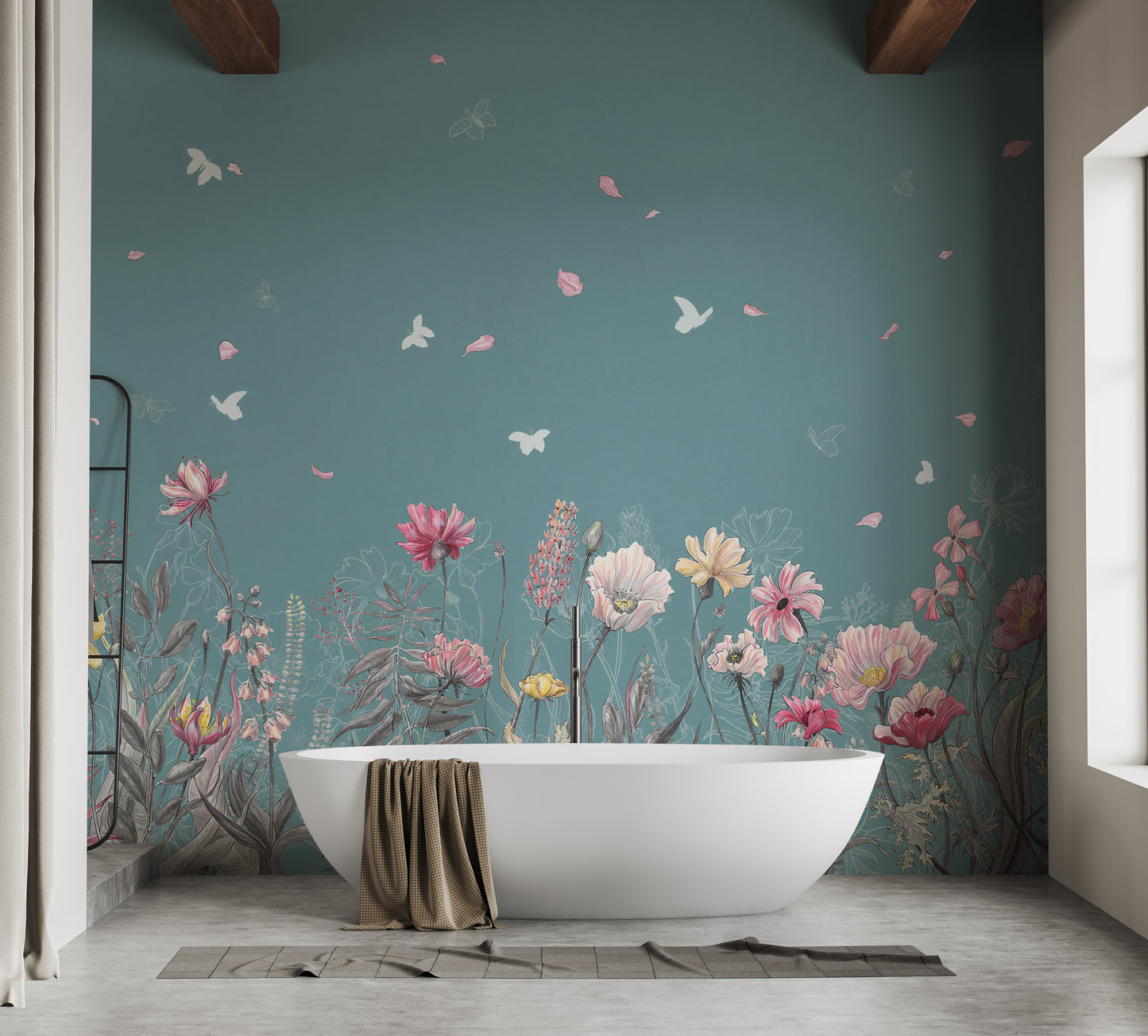 Flower Butterfly Garden Wallpaper Murals