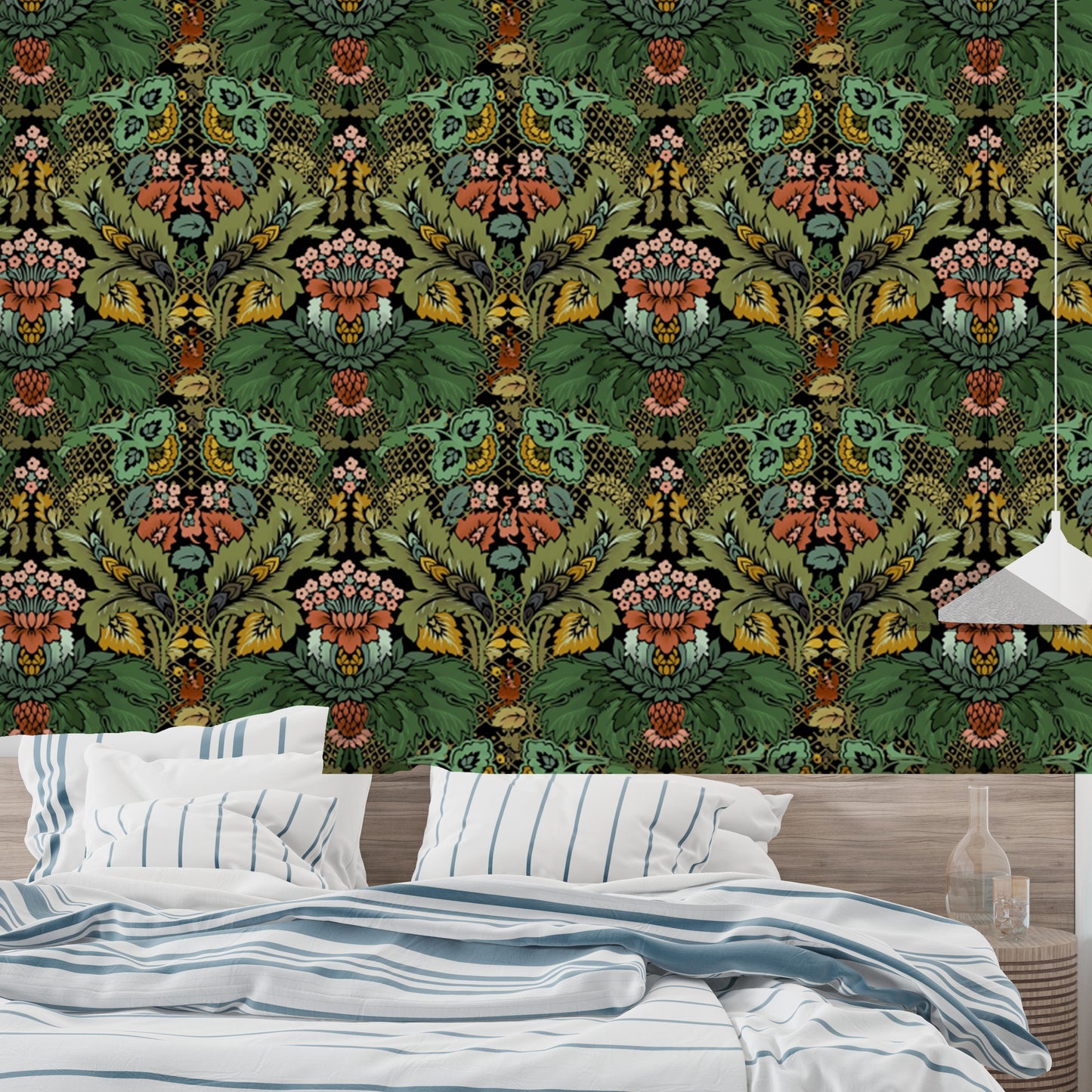 Elegant Victorian wallpaper featuring timeless floral designs.
