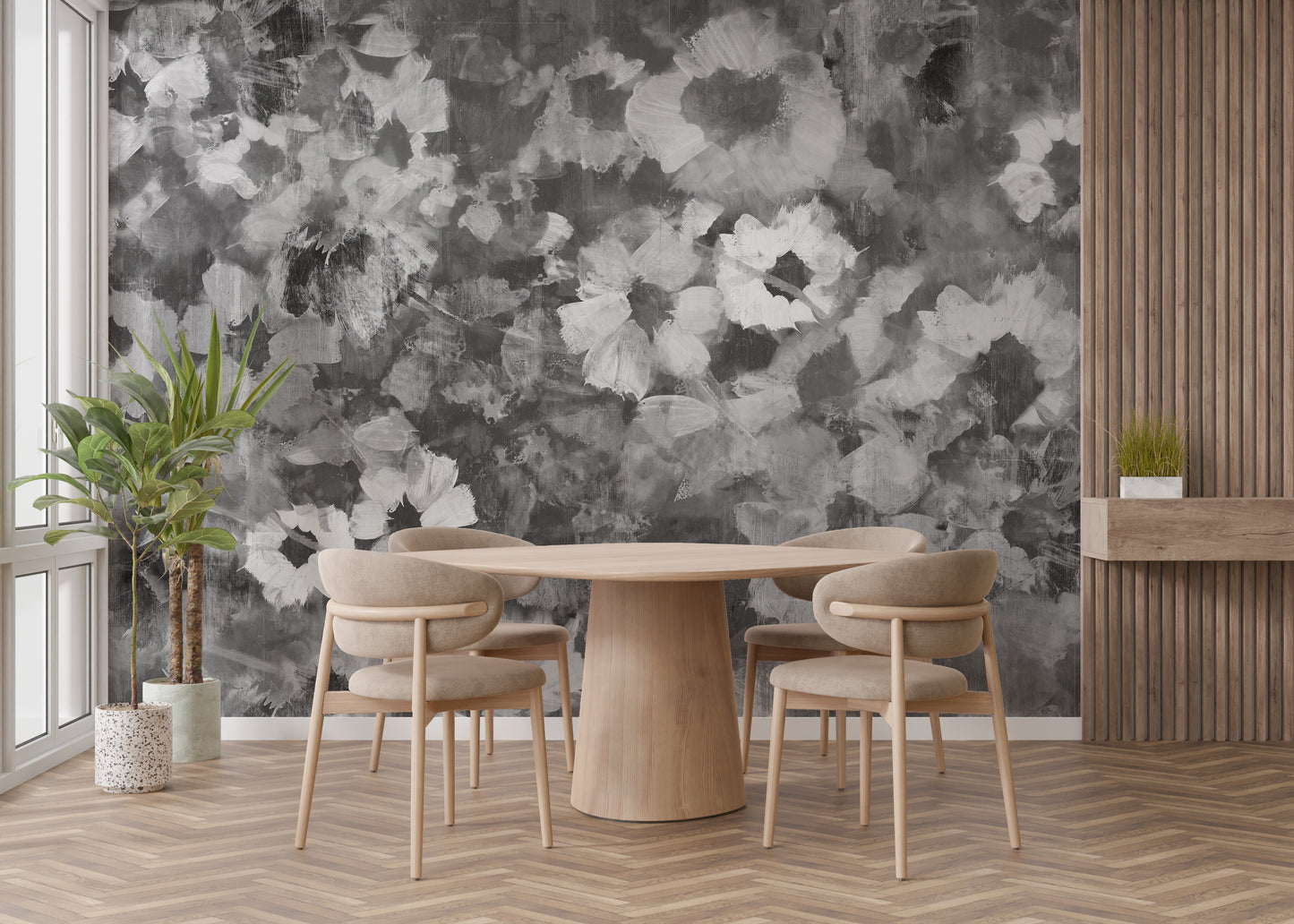 Exquisite floral art wallpaper murals for walls