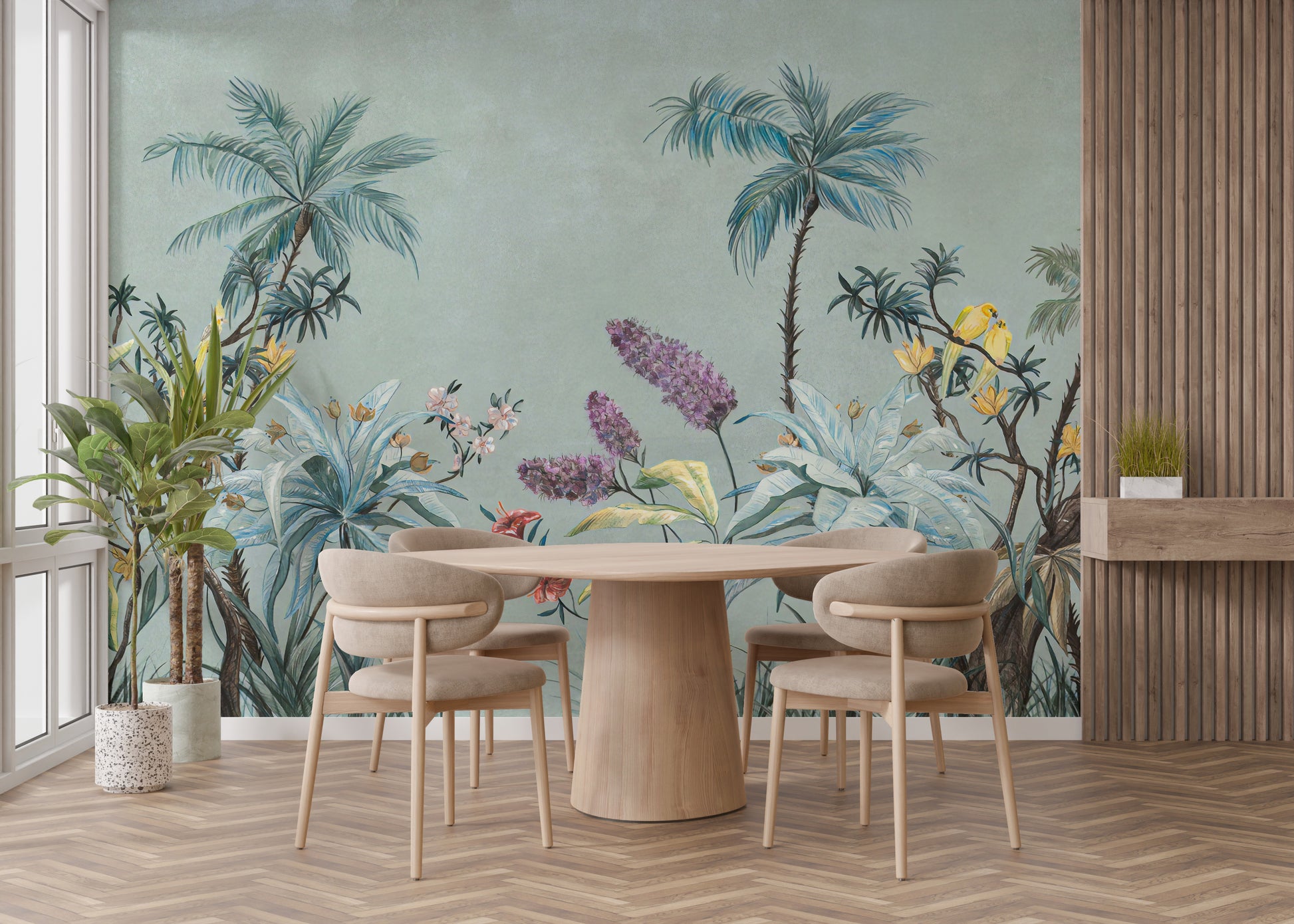 Designer Floral Wallpaper Mural
