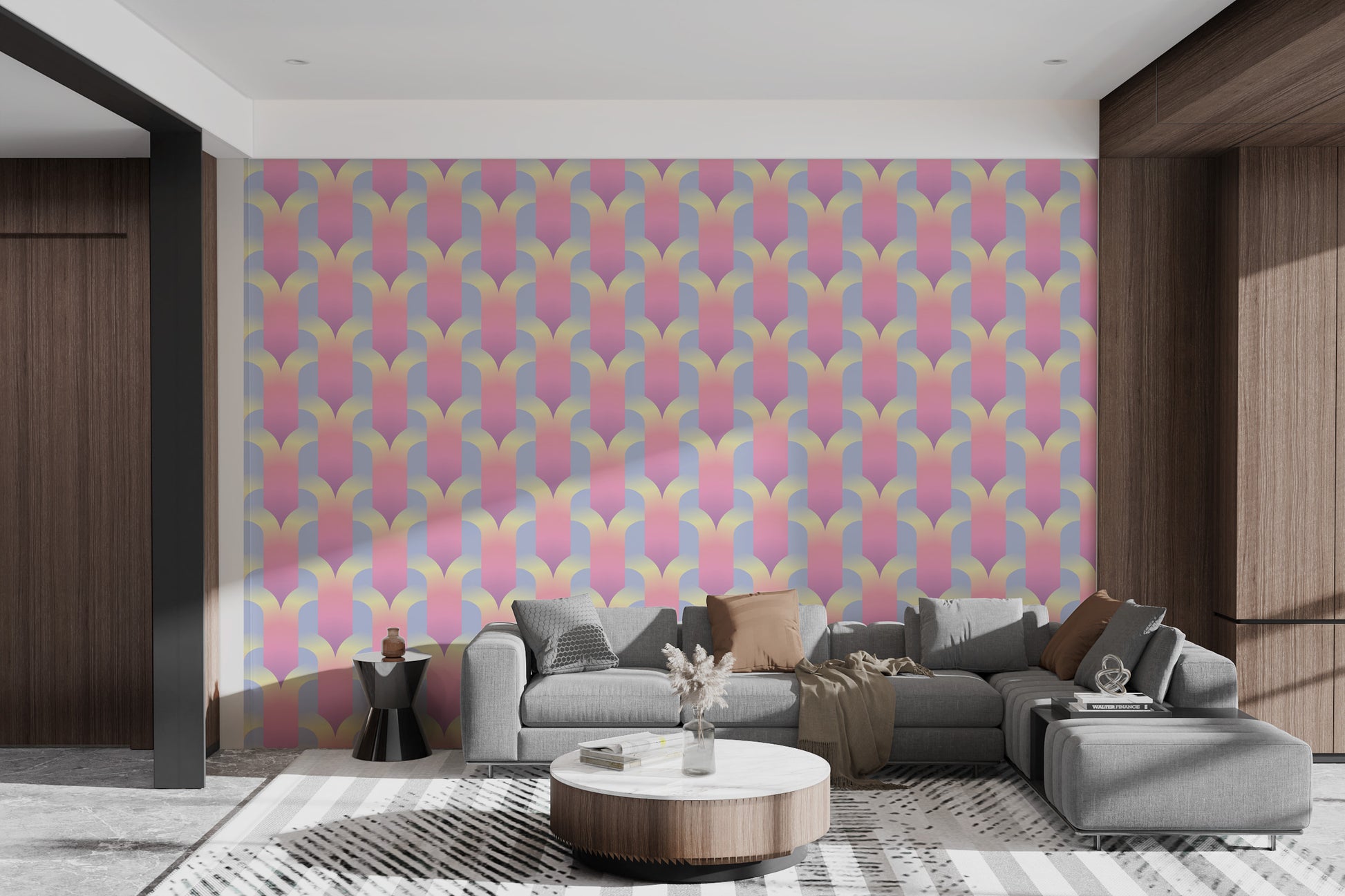 Artistic Chromatic Hues Wall Design
