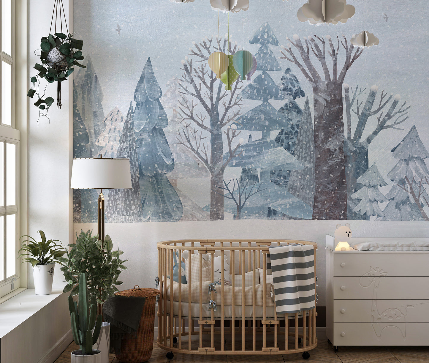 Winter Wonderland Forest Wall Mural