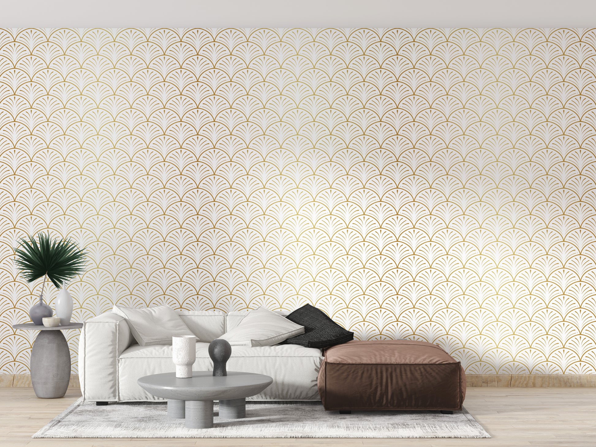 Sophisticated art deco wallpaper style
