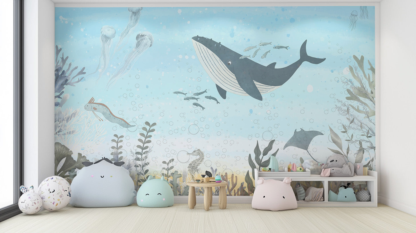 Oceanic Harmony Mural stick on wallpaper