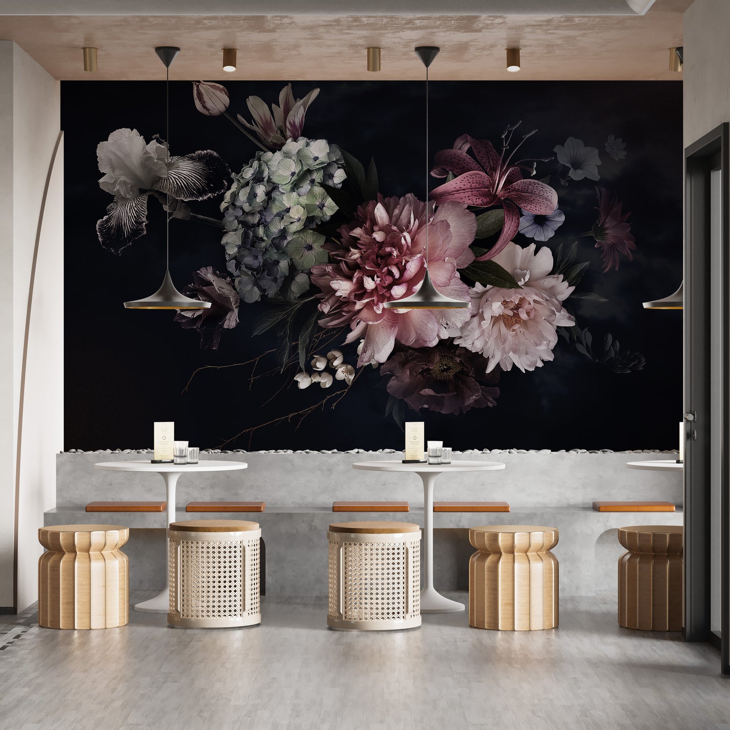 Floral Arrangement in Vase Wall Mural
