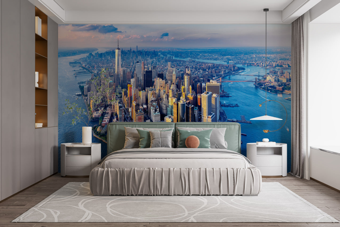 New York City skyline wallpaper for modern interiors