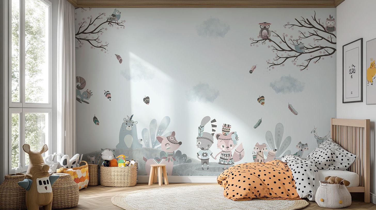 Create magical tales with this critters wall mural