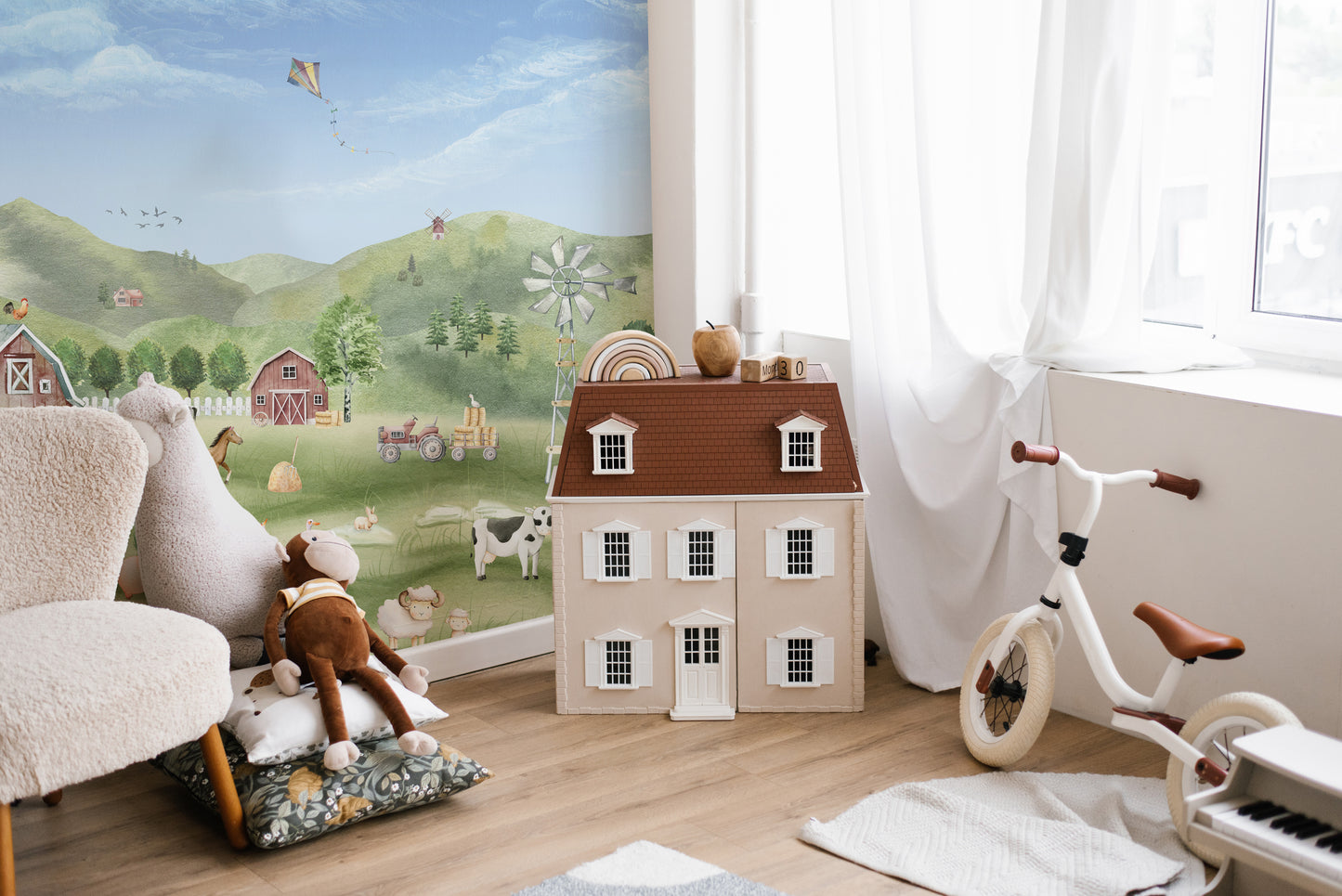 Farm Animals Wallpaper for Nursery Walls