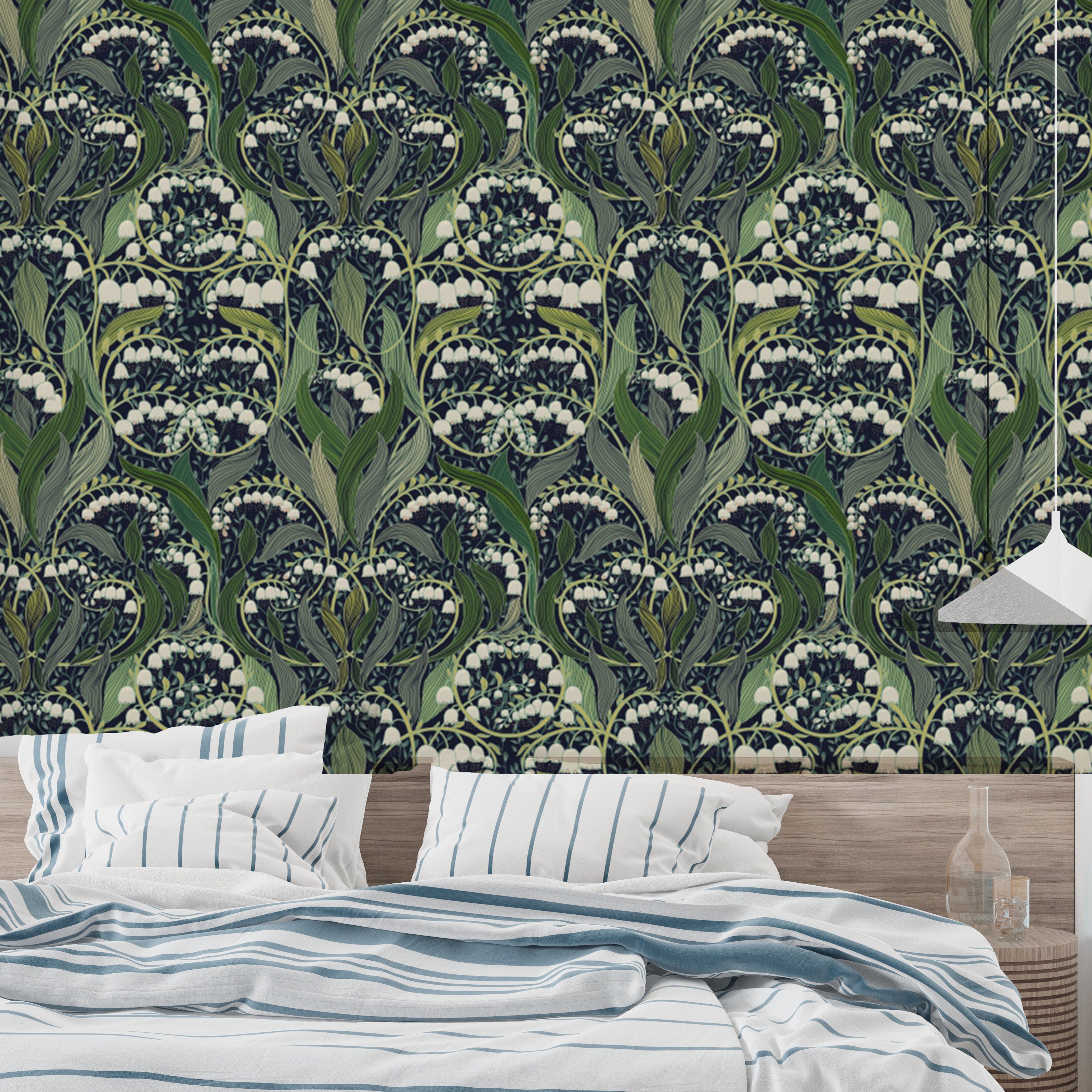 Victorian Valley Elegance wallpaper showcasing lush valley blooms.
