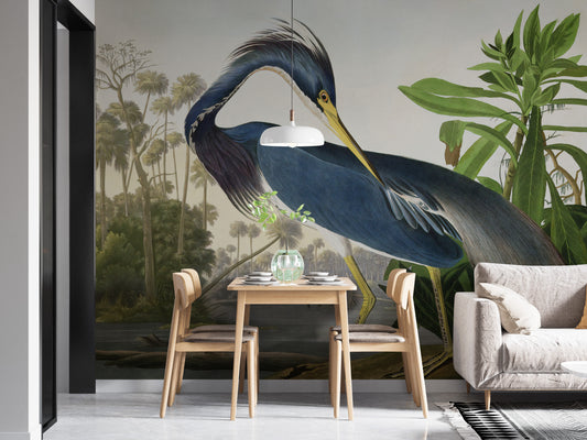 Blue Heron Wallpaper Mural
