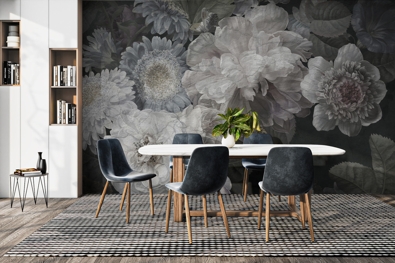 Midnight Floral Wall Mural
