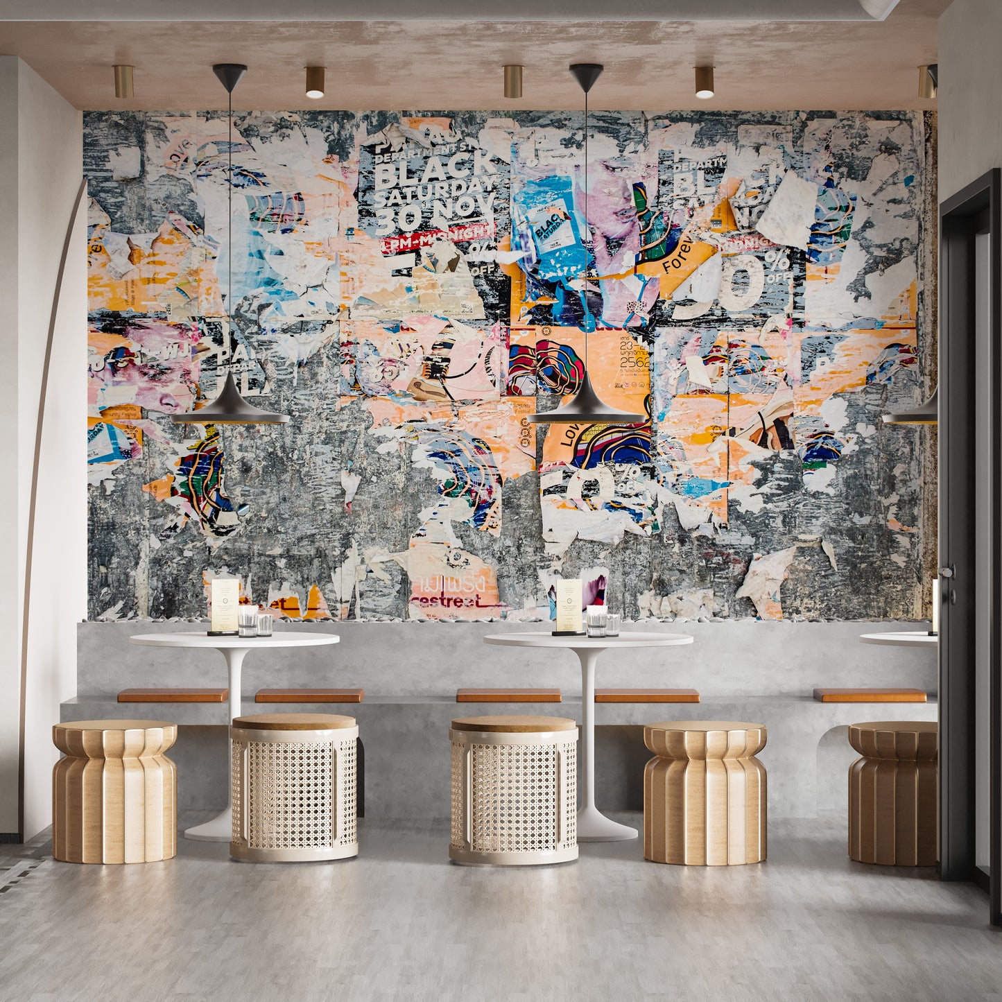 Urban Poster Patchwork Wall Mural