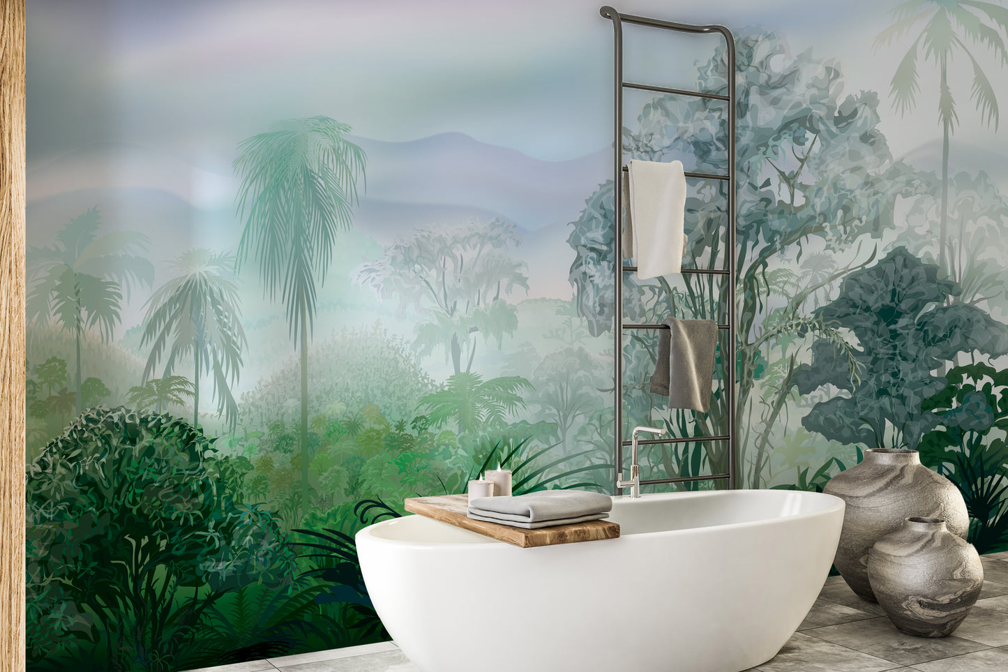 Green Tropical Rainforest Wallpaper Murals