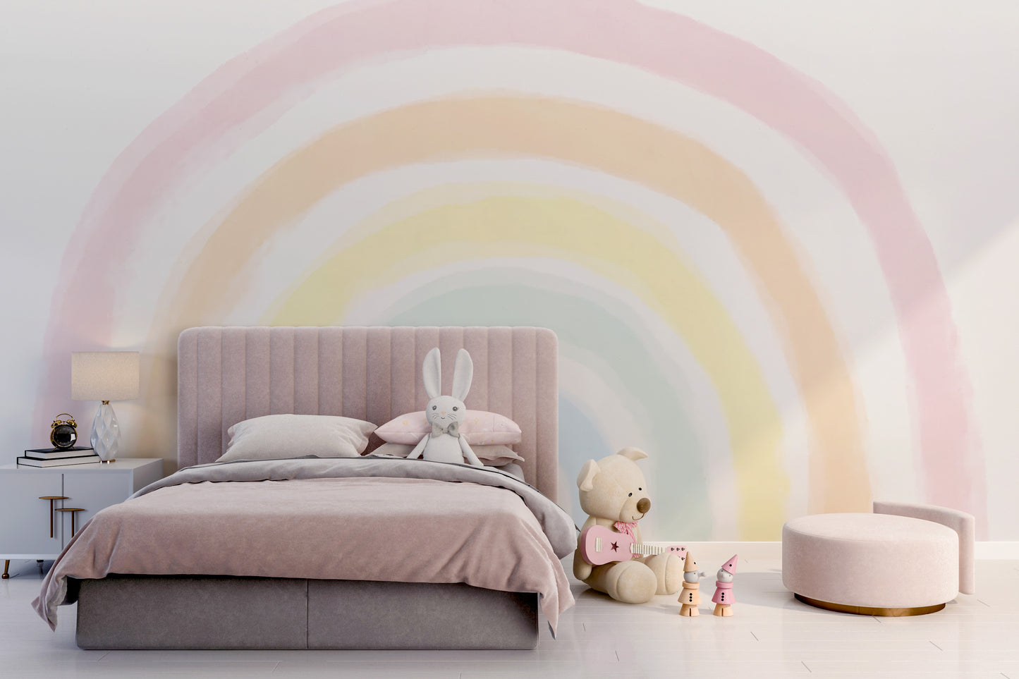 Pastel Rainbow Wall Mural