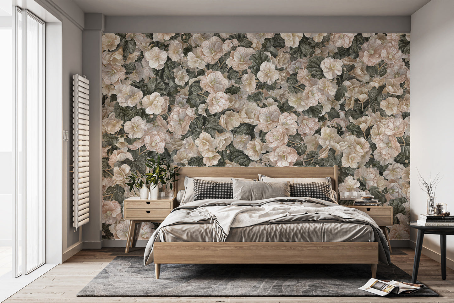 White Begonia Flower Wallpaper Murals