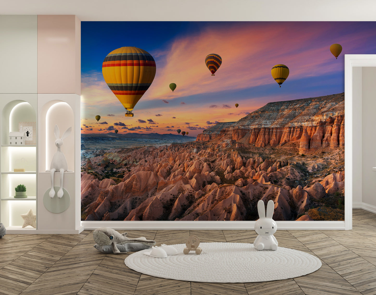 Cappadocia Balloons Sunset Wall Mural