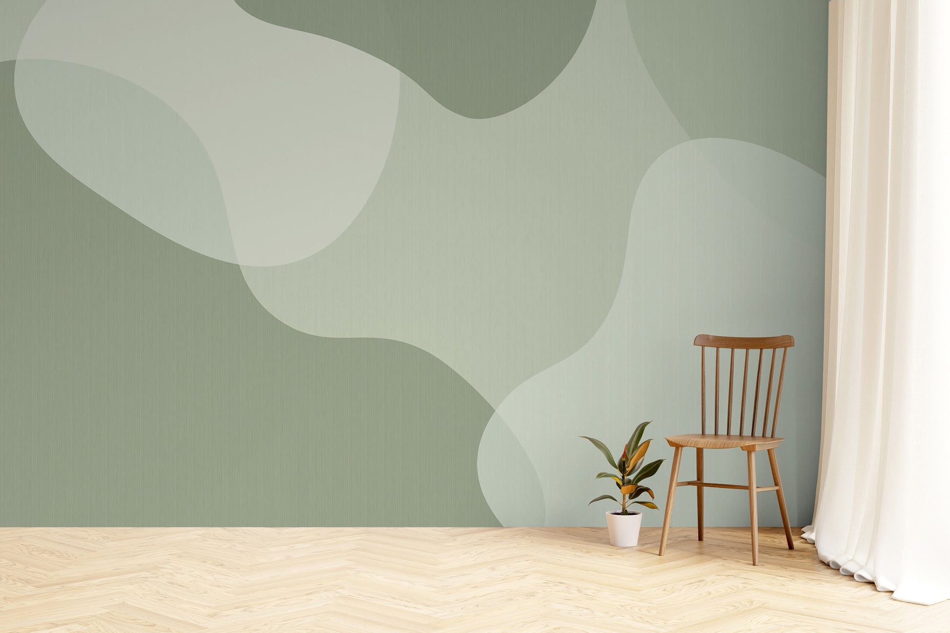 Stunning Green Abstract Wallpaper Mural for walls
