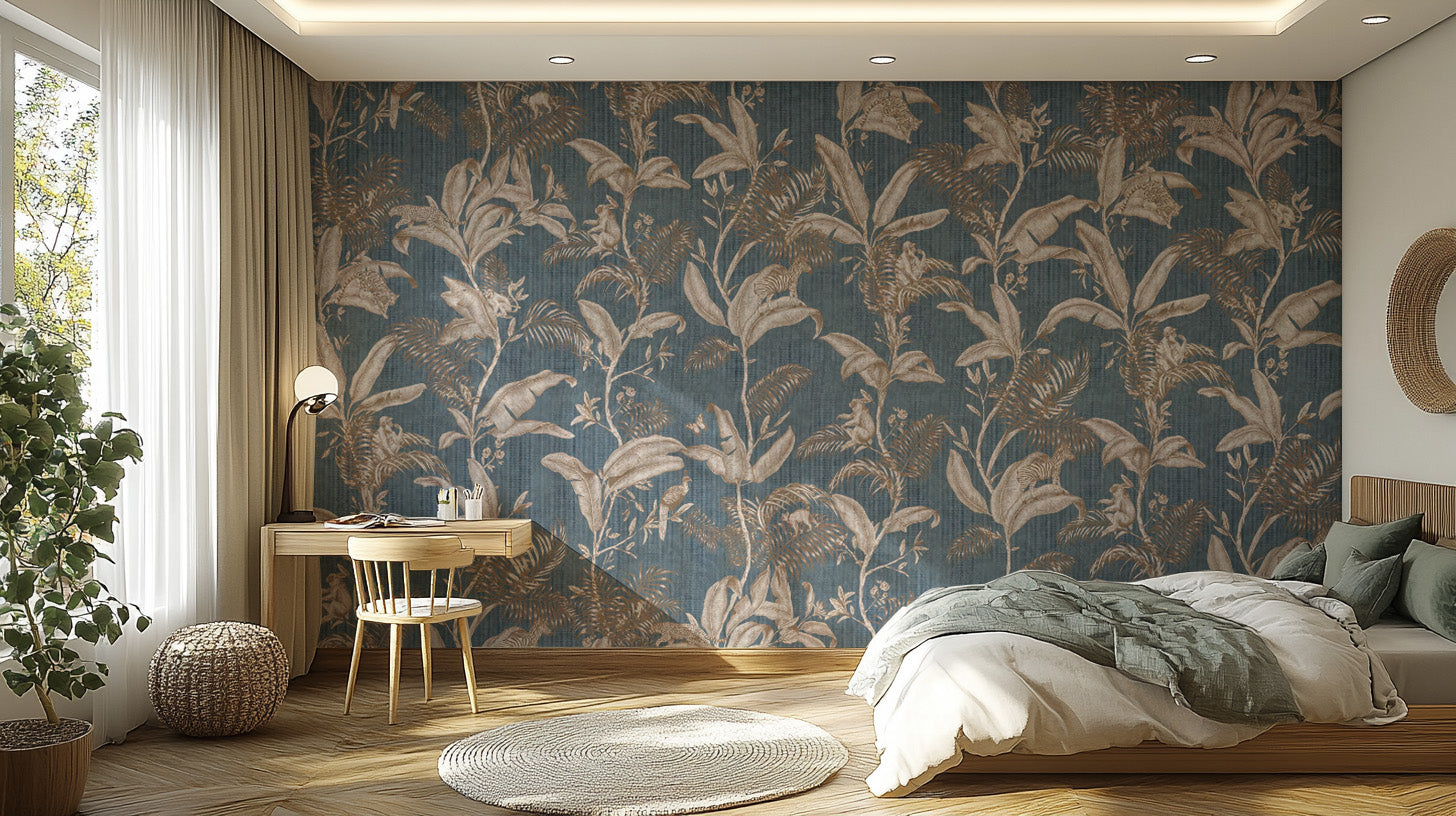 Tropical wallpaper mural perfect for adding natural elegance.
