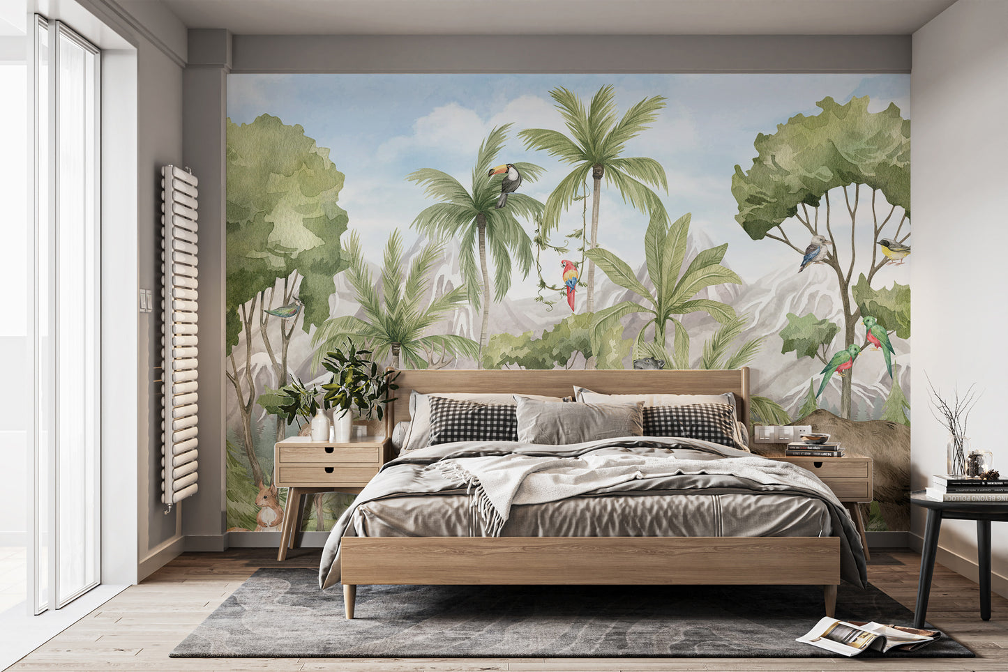 Exotic Creatures Landscape Art Mural