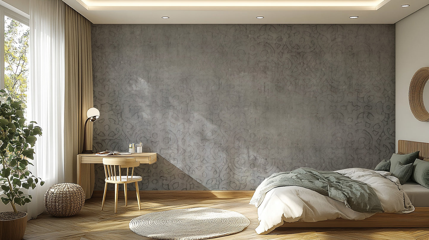 Modern Cement Aesthetic Wallpaper Mural